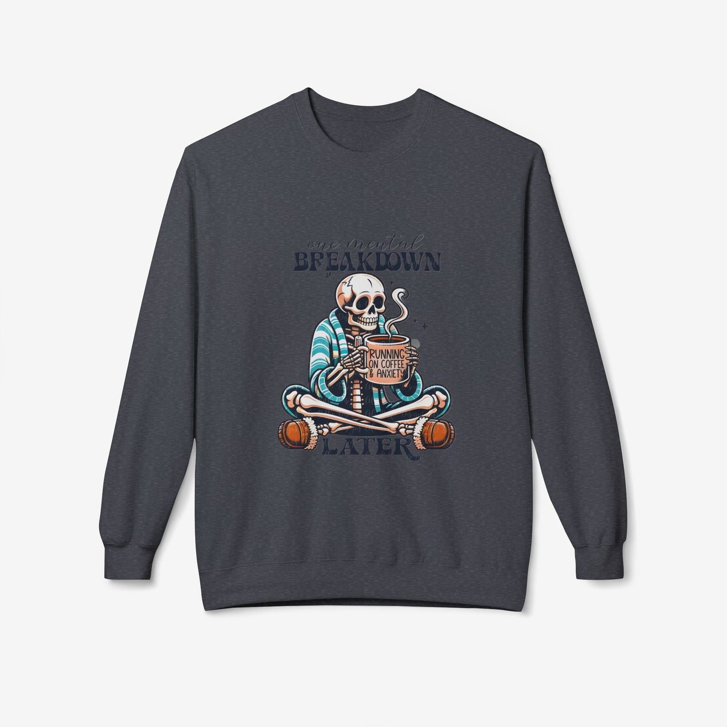 Crewneck Sweatshirt Breakdown graphic Dark Heather XL