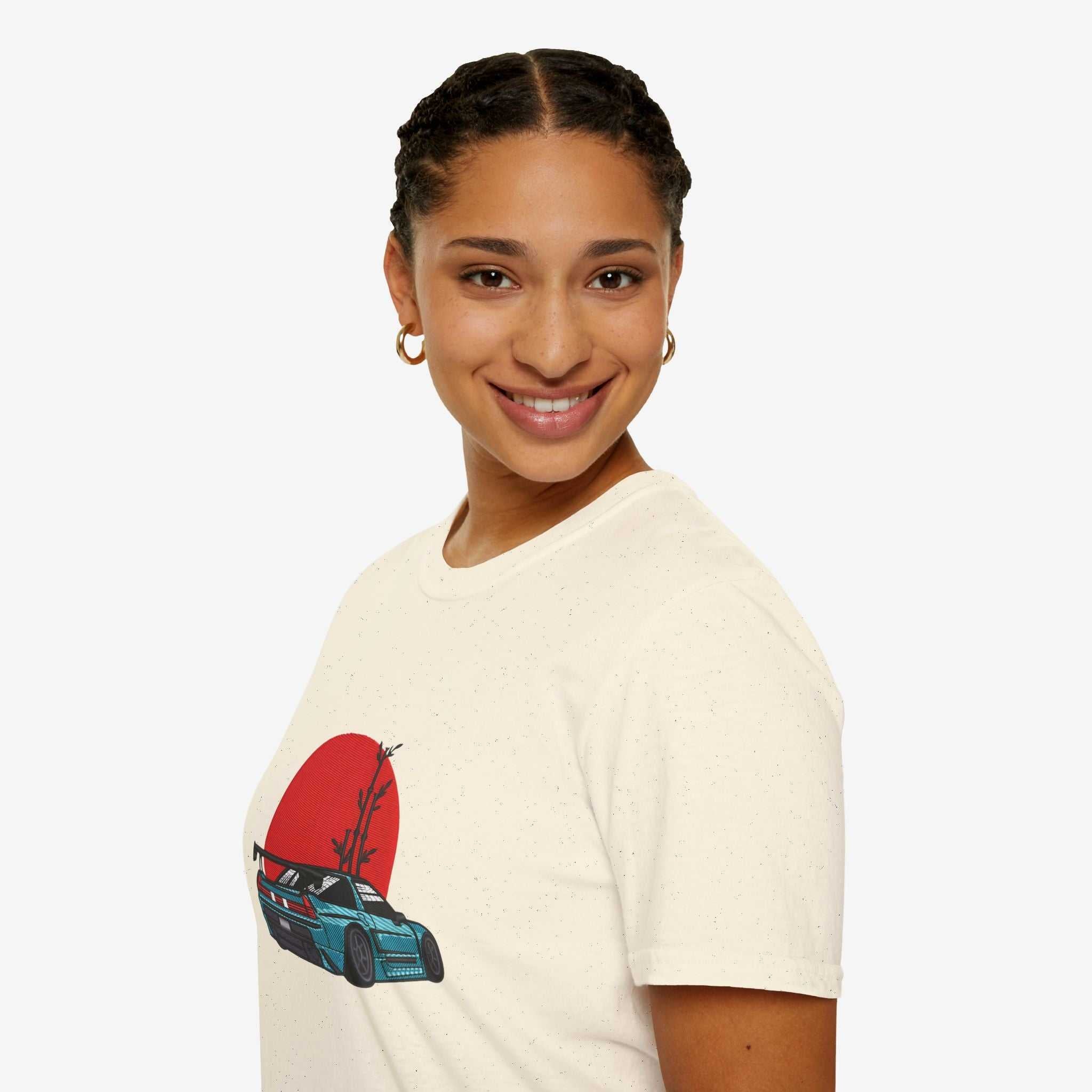 Retro Car Graphic Unisex T-Shirt - Vintage Sunset Design