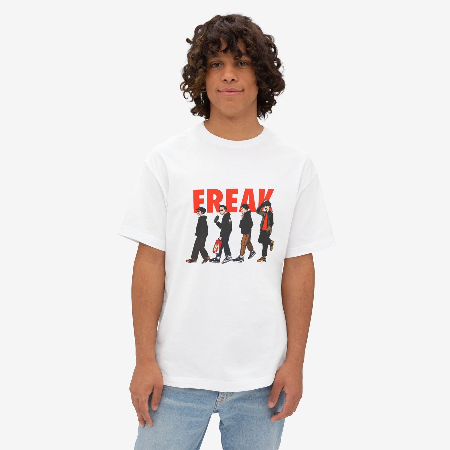 Freak Graphic Unisex Oversized Boxy Tee - Trendy Streetwear Style
