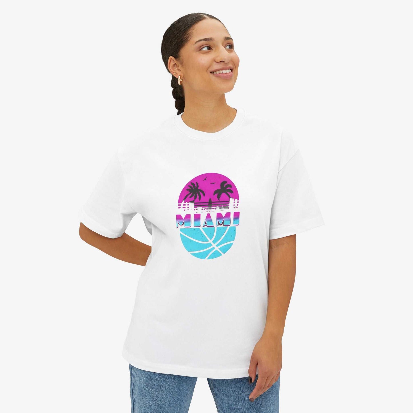 Miami Vibes Unisex Oversized Boxy Tee