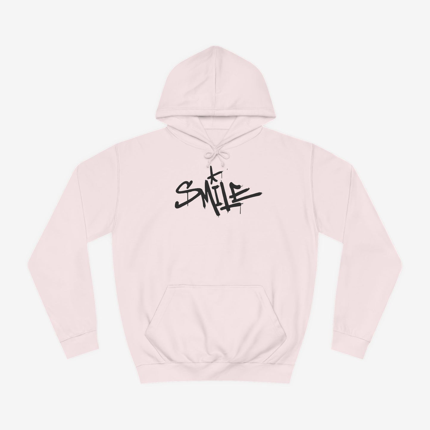 Smile Custom Hoodie Design Baby Pink XS