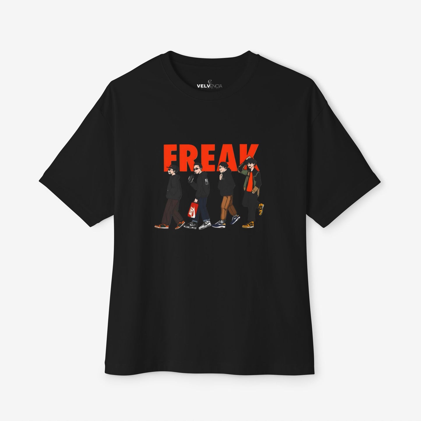 Freak Graphic Unisex Oversized Boxy Tee - Trendy Streetwear Style
