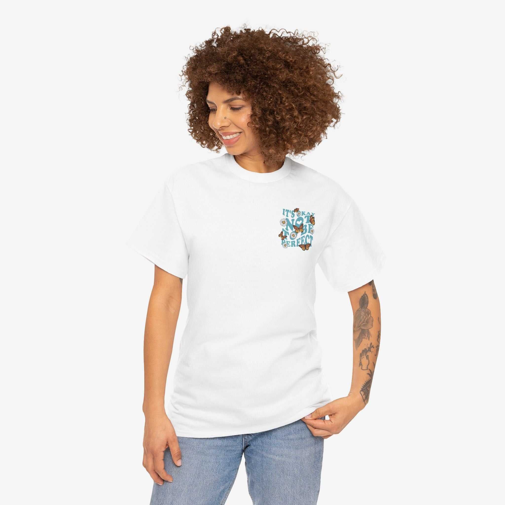 Feel Good Unisex Heavy Cotton Tee - It's Okay Not to Be Perfect