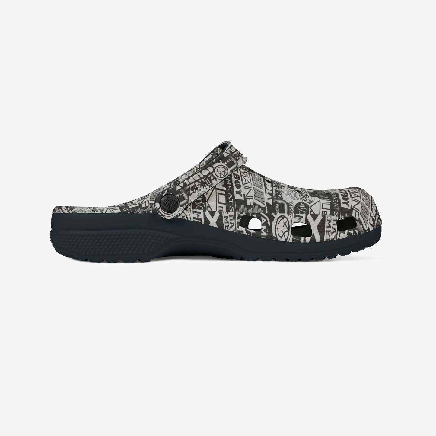 Trendy Clogs with Graffiti Design
