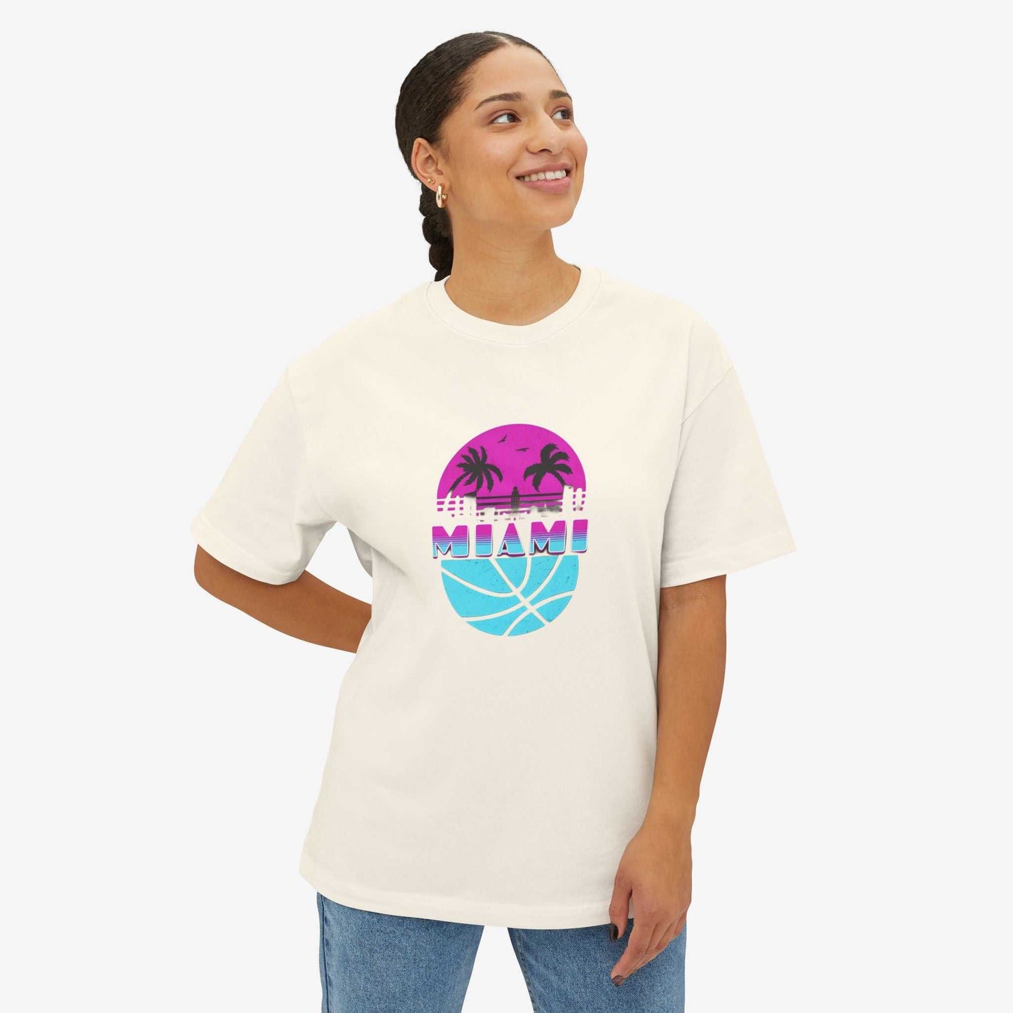 Miami Vibes Unisex Oversized Boxy Tee
