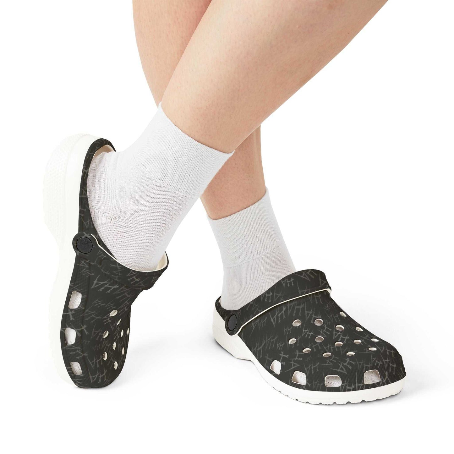 Ha Ha Print Design Clogs