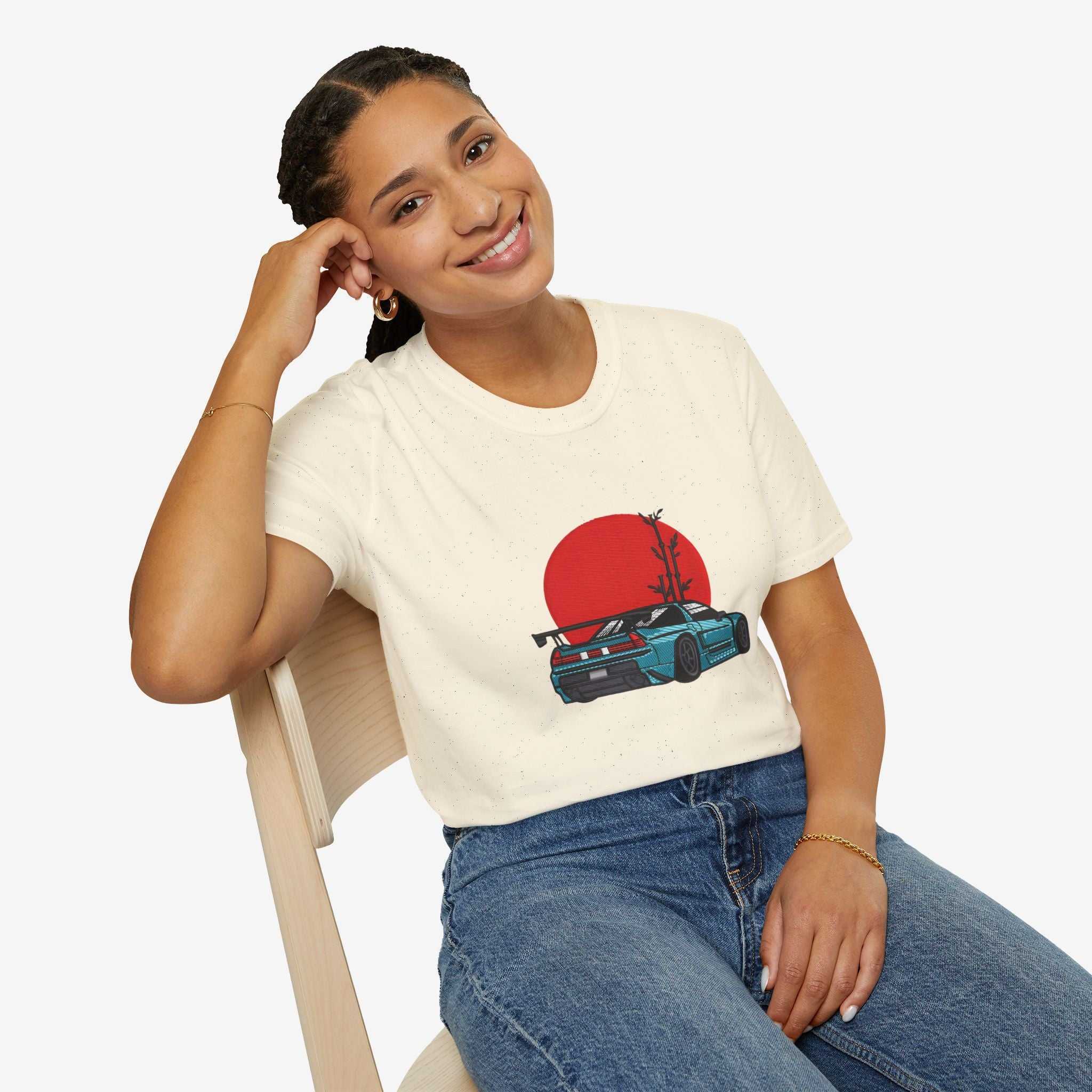 Retro Car Graphic Unisex T-Shirt - Vintage Sunset Design