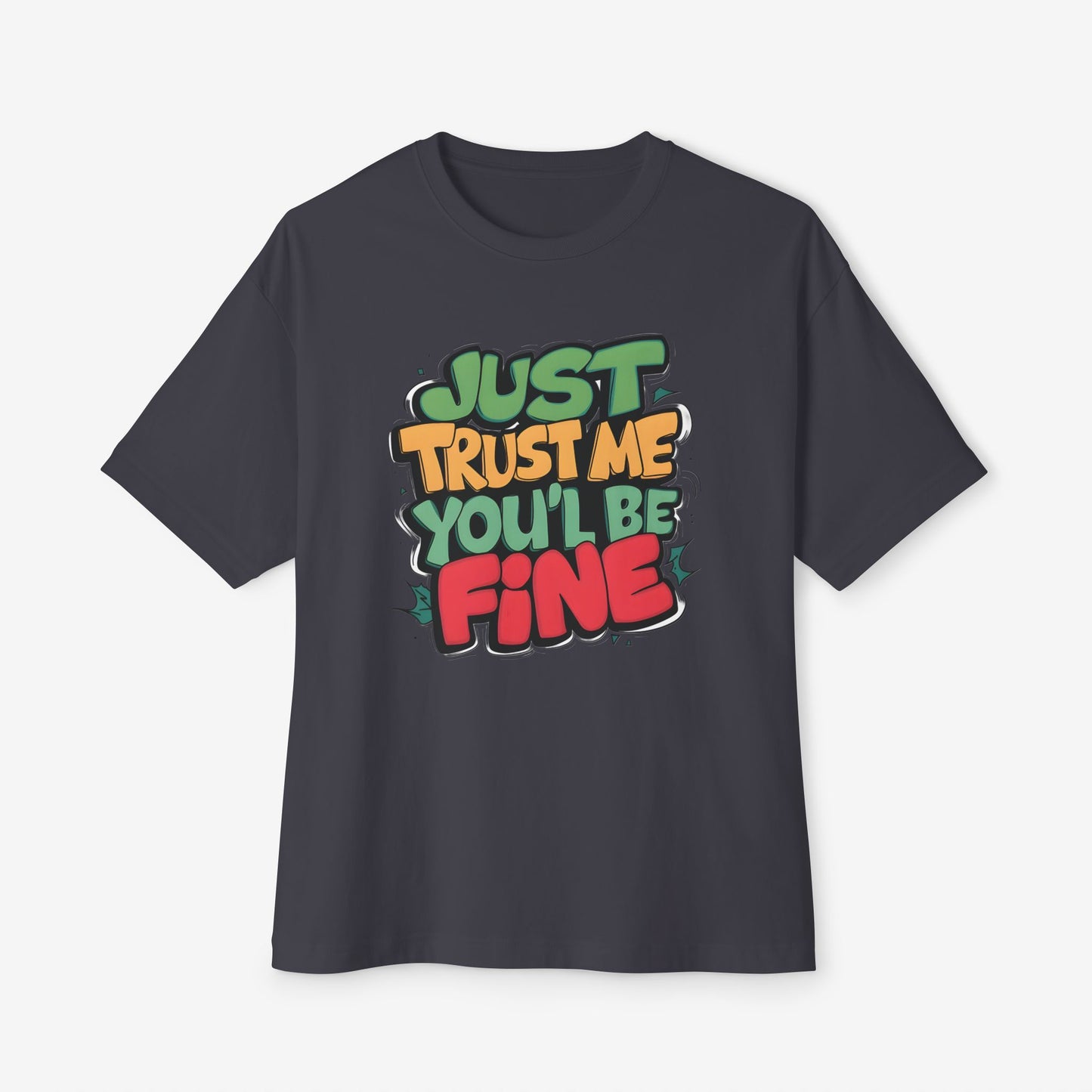 Trust me Oversized Tshirt Dark Grey XS