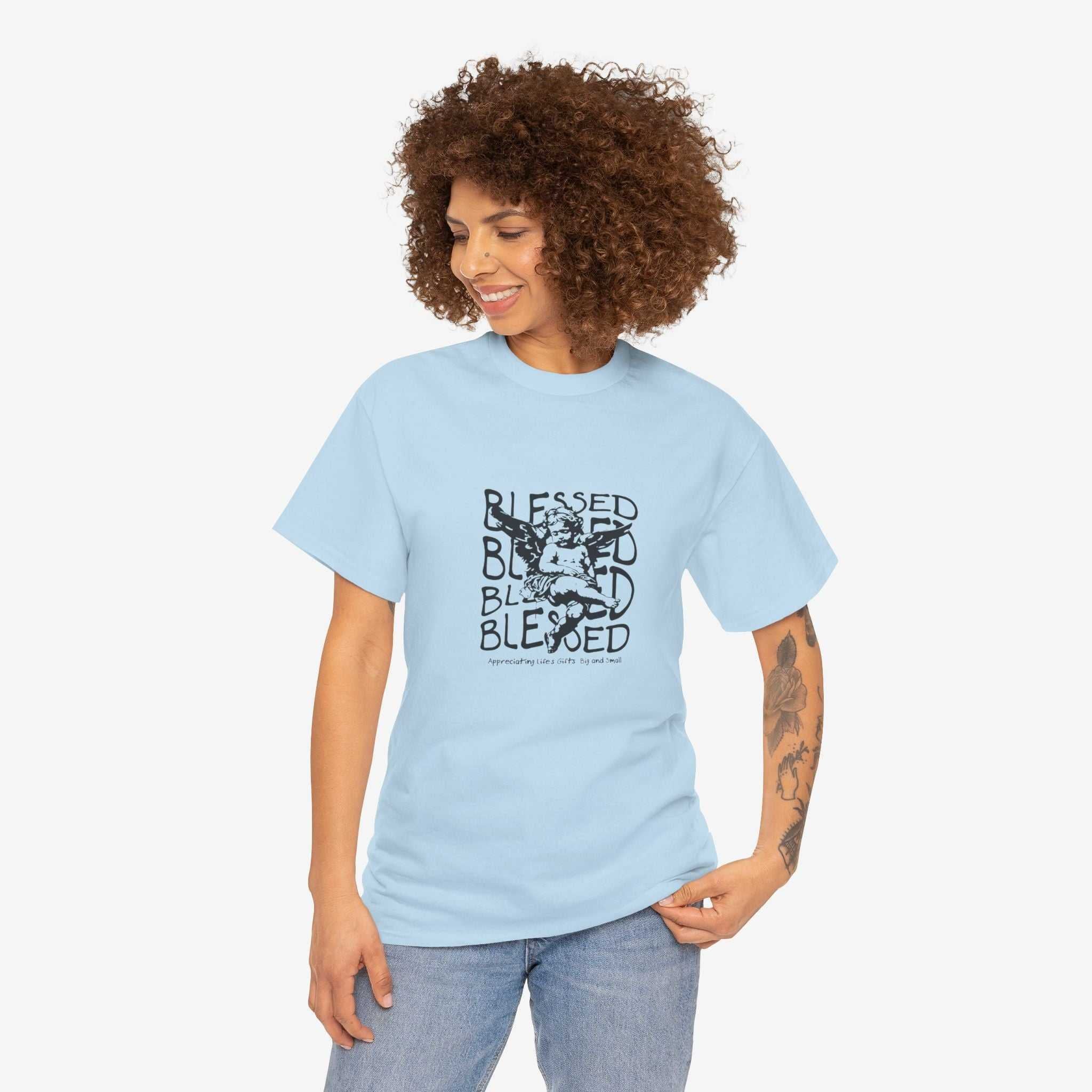 Blessed Unisex Cotton Tee - Inspirational Graphic Tee for Everyday Wear