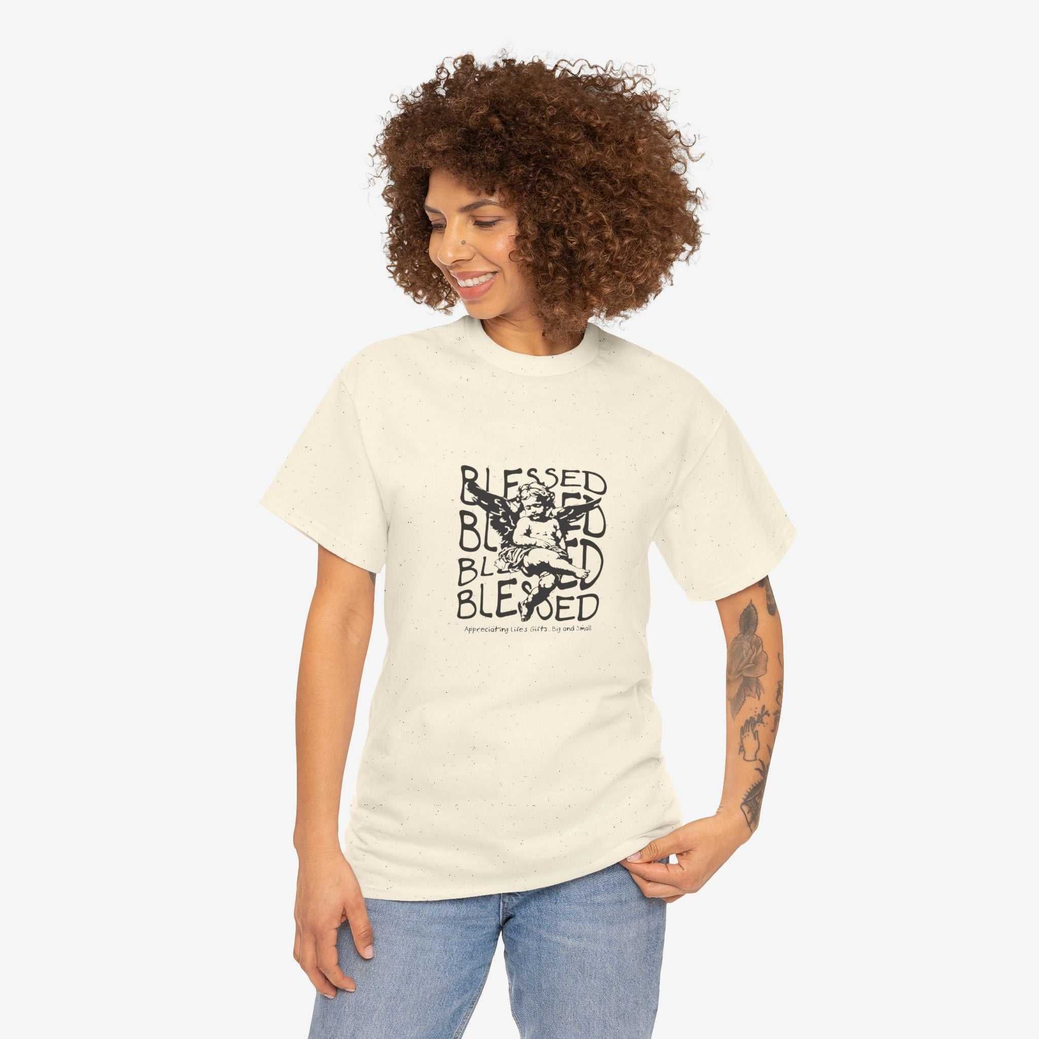 Blessed Unisex Cotton Tee - Inspirational Graphic Tee for Everyday Wear