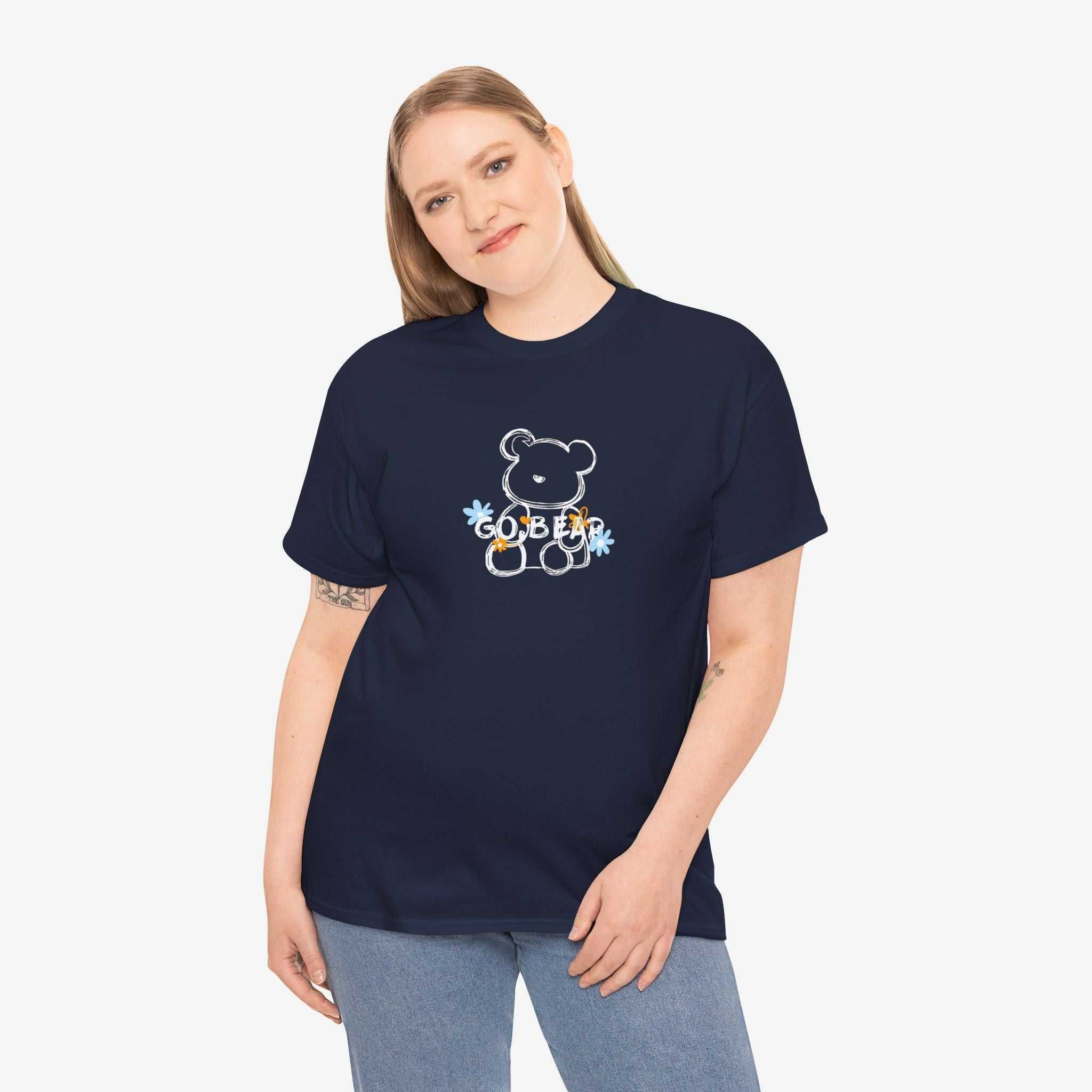 Cute Teddy Bear Graphic Unisex Heavy Cotton Tee