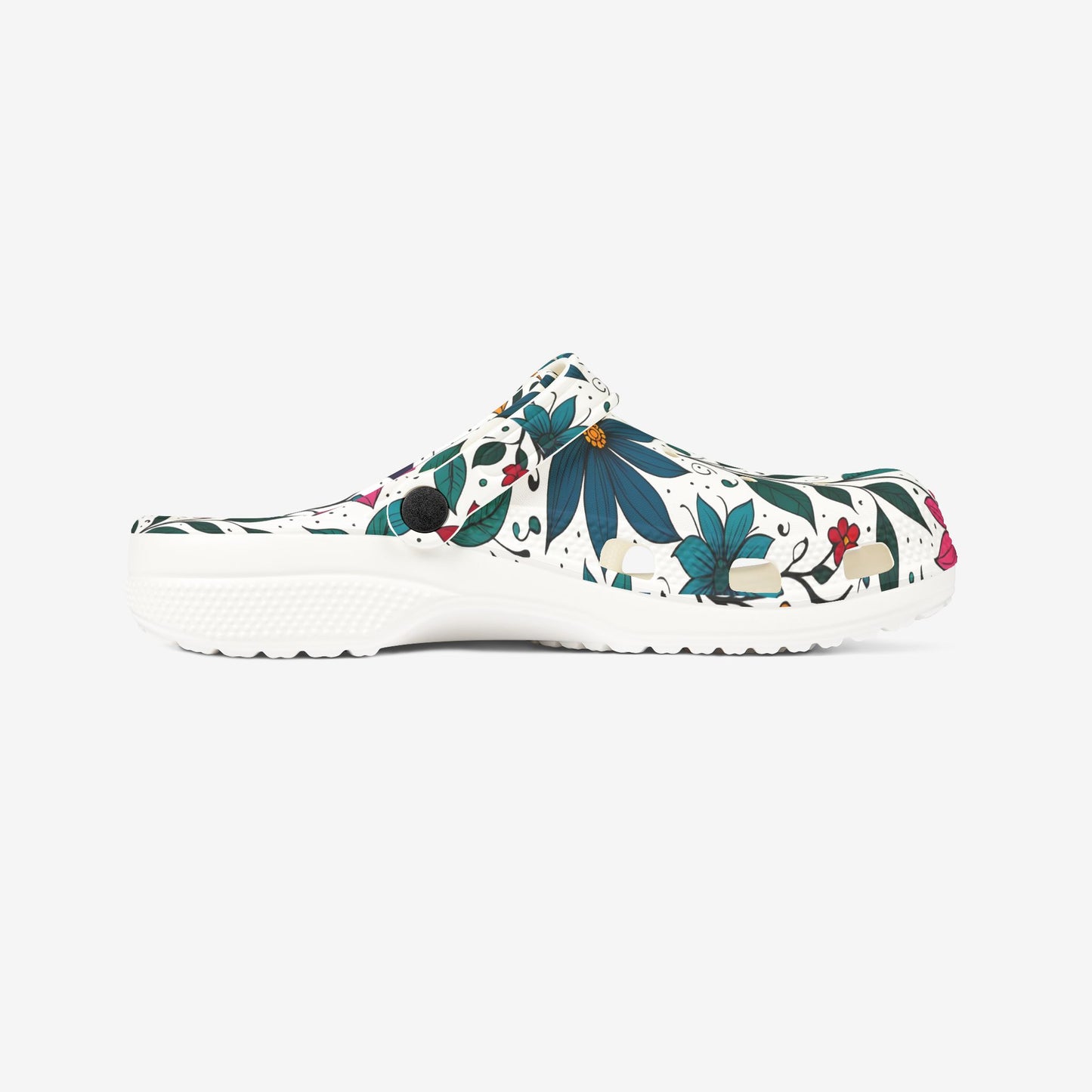 Flowers Print Clogs