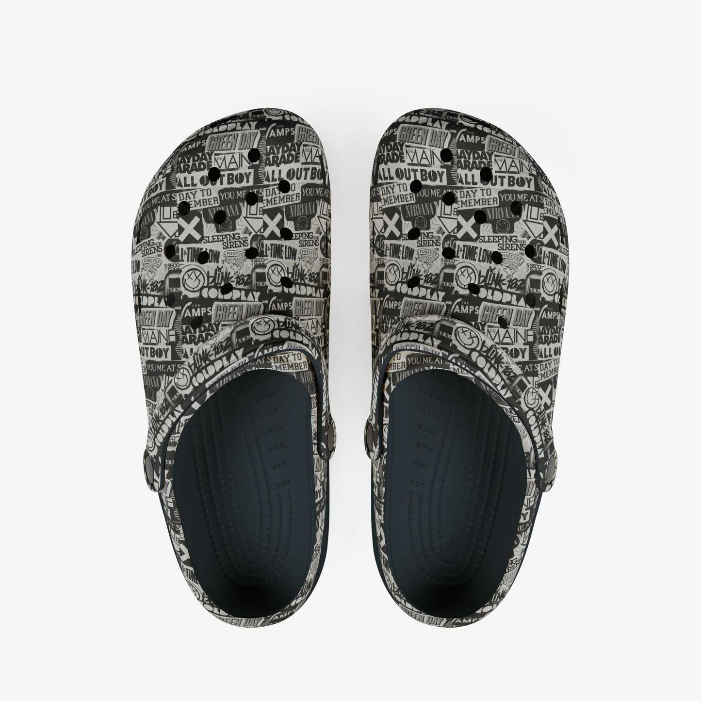 Trendy Clogs with Graffiti Design