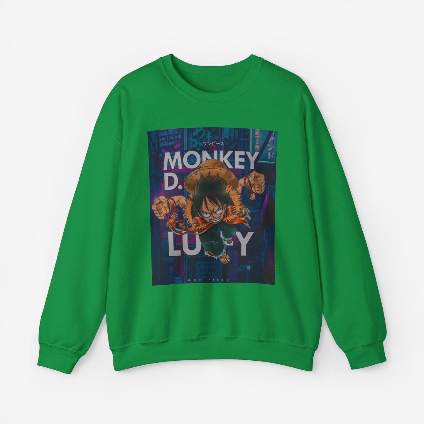 Luffy Sweatshirt S Irish Green