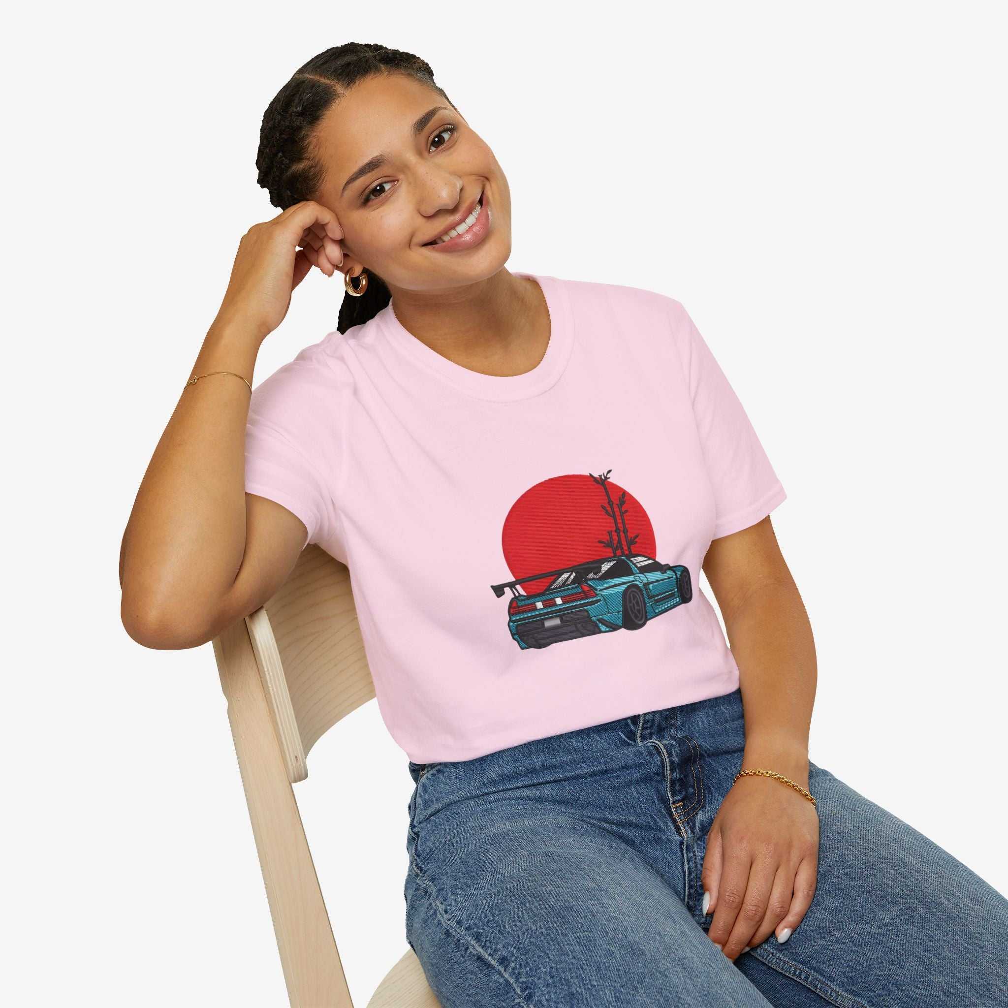 Retro Car Graphic Unisex T-Shirt - Vintage Sunset Design
