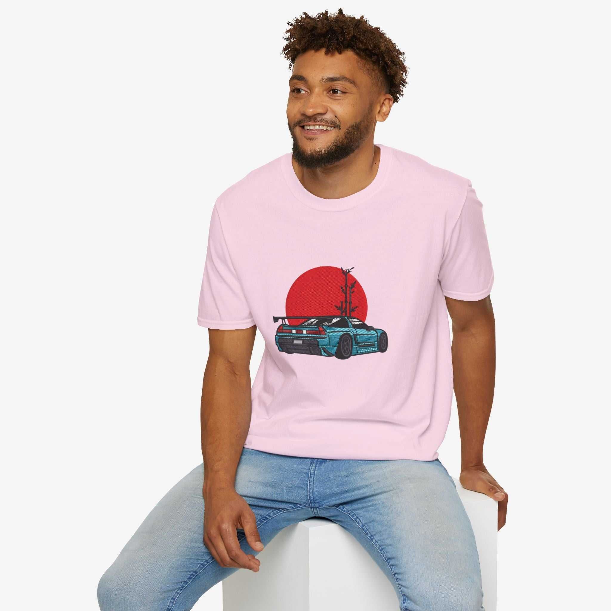 Retro Car Graphic Unisex T-Shirt - Vintage Sunset Design