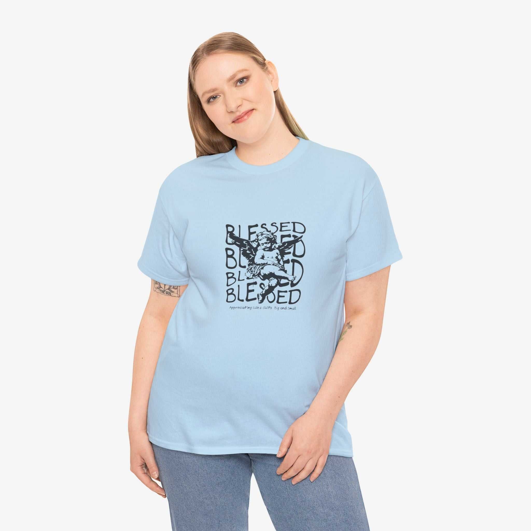 Blessed Unisex Cotton Tee - Inspirational Graphic Tee for Everyday Wear