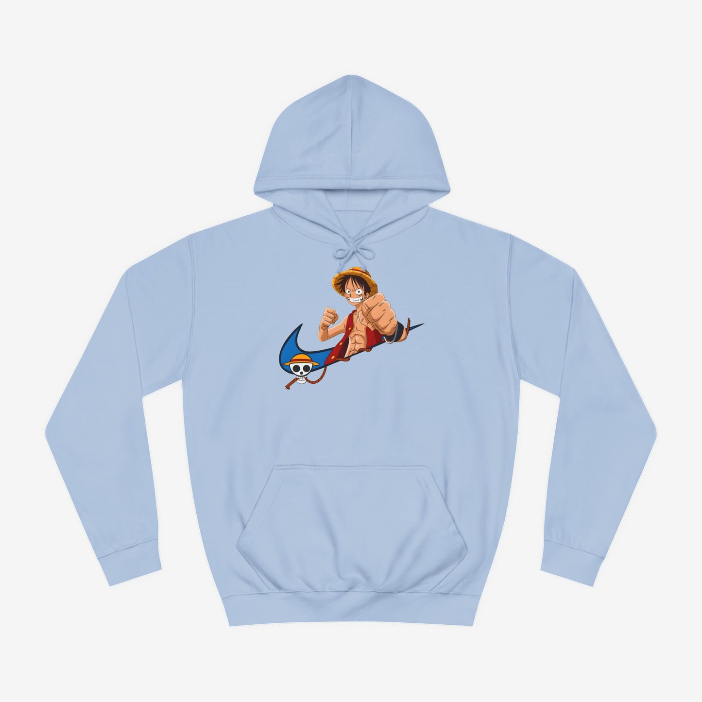 Nike Luffy Custom Hoodie Design Sky Blue XS