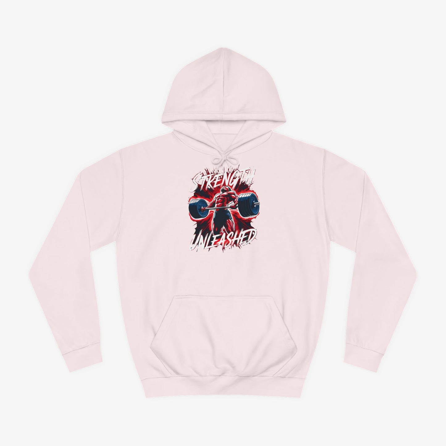 Strength Unleashed Custom Hoodie Design Baby Pink XS