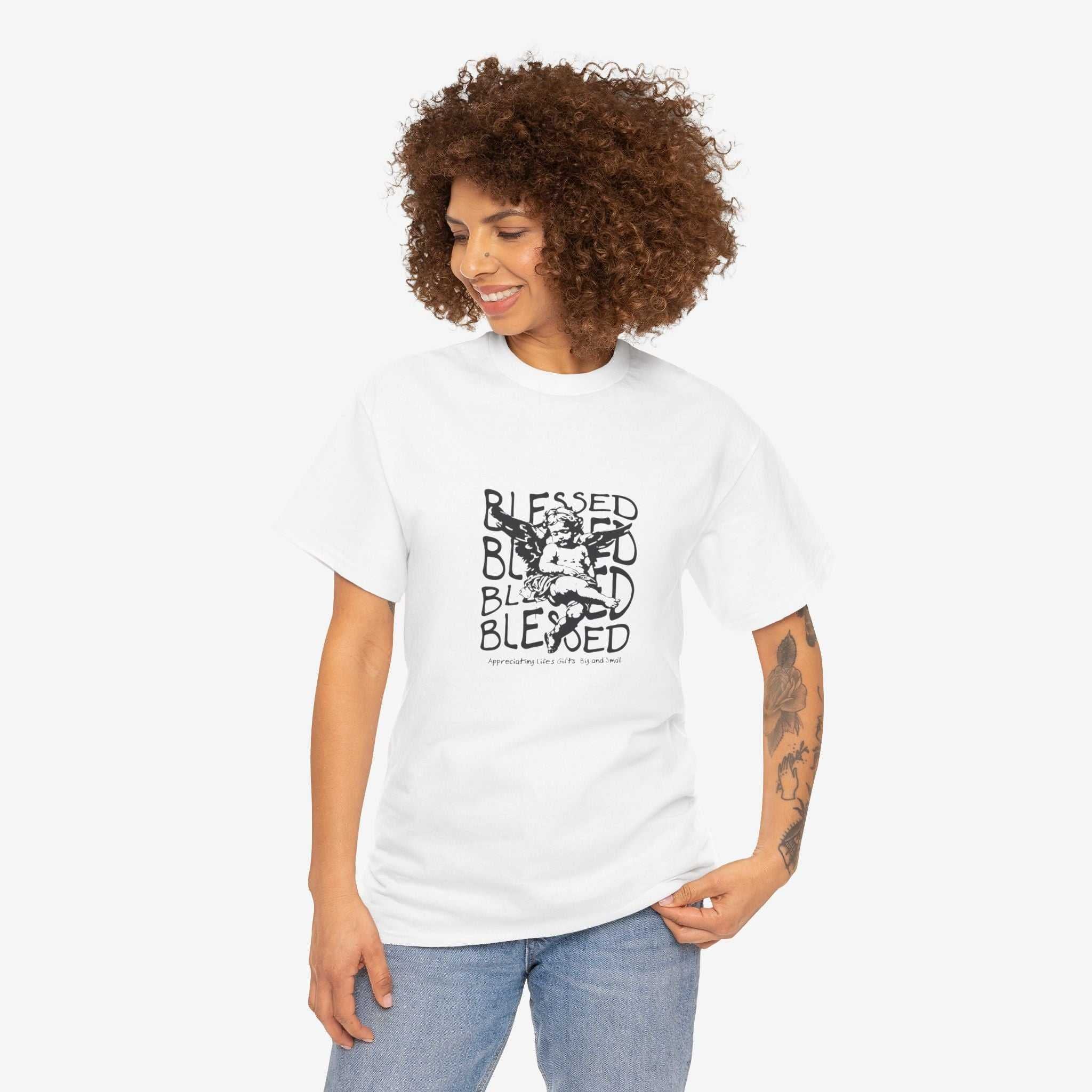 Blessed Unisex Cotton Tee - Inspirational Graphic Tee for Everyday Wear