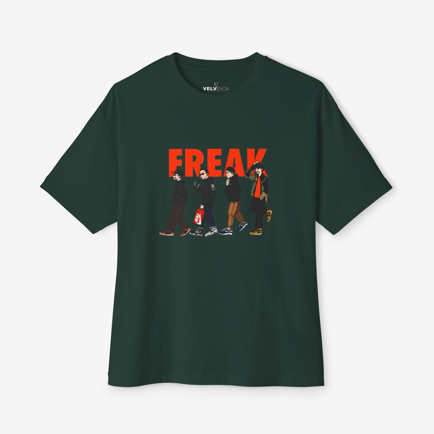 Freak Graphic Unisex Oversized Boxy Tee - Trendy Streetwear Style