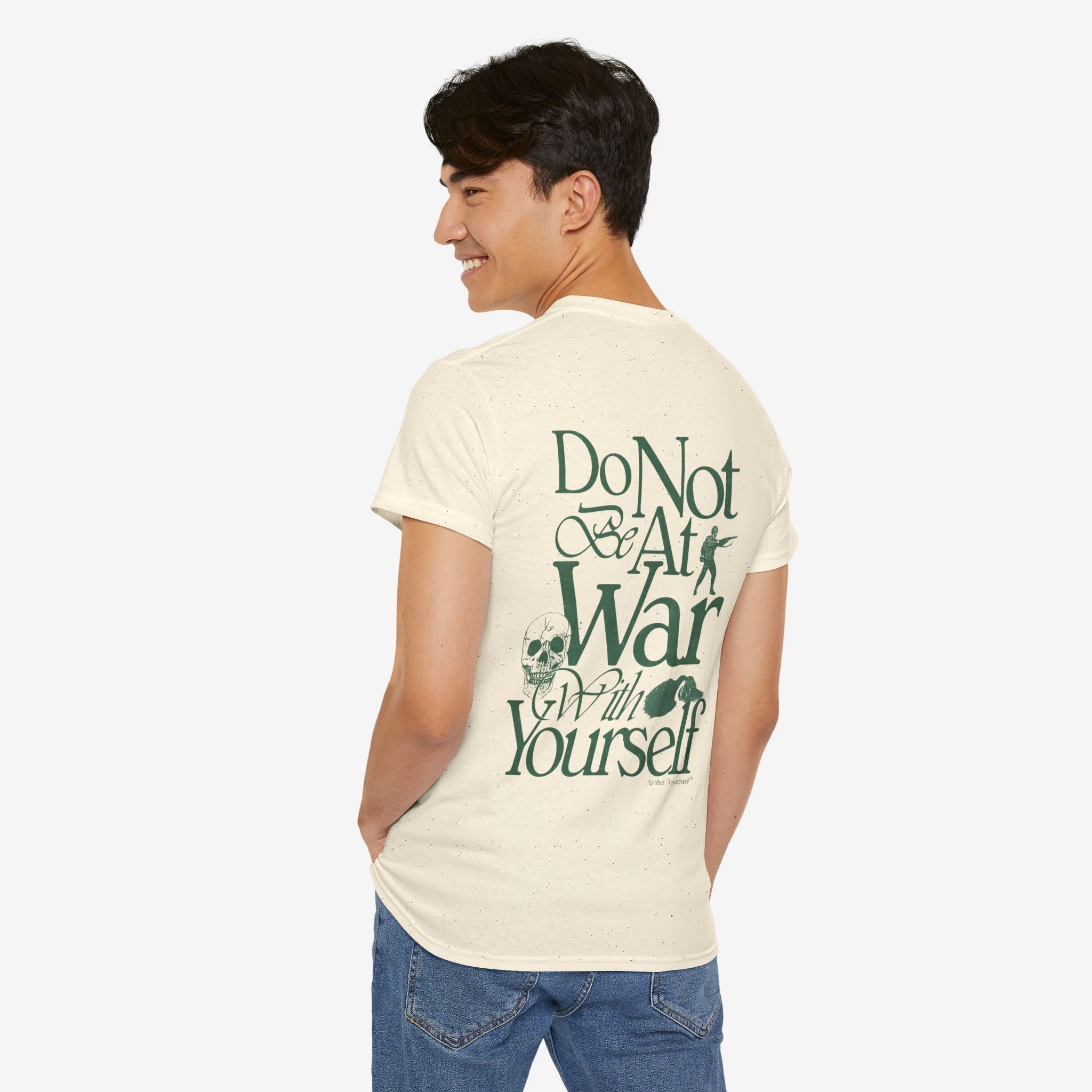 Unisex Heavy Cotton Tee - 'Do Not War With Yourself' Graphic Shirt