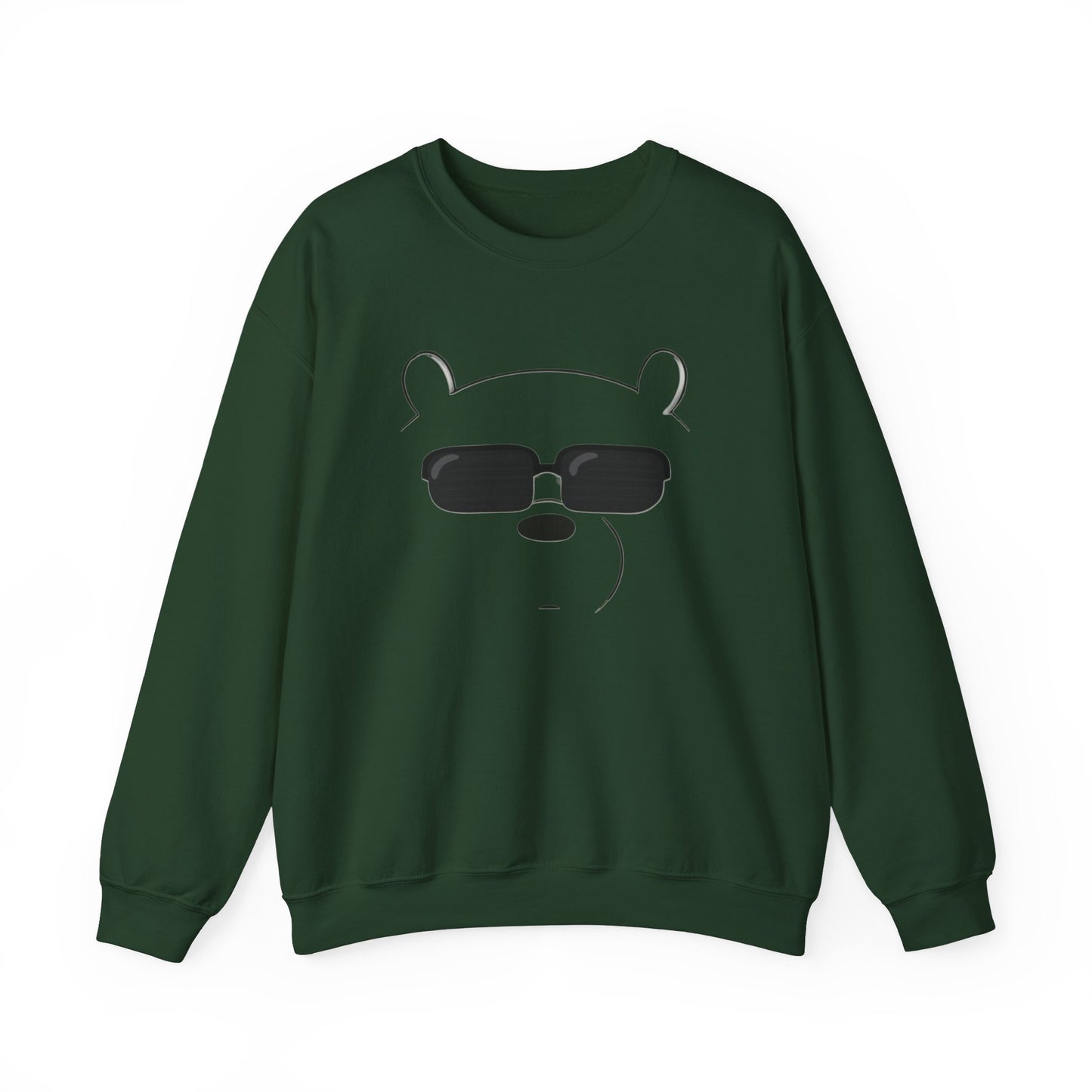 Panda Crewneck Sweatshirt S Forest Green
