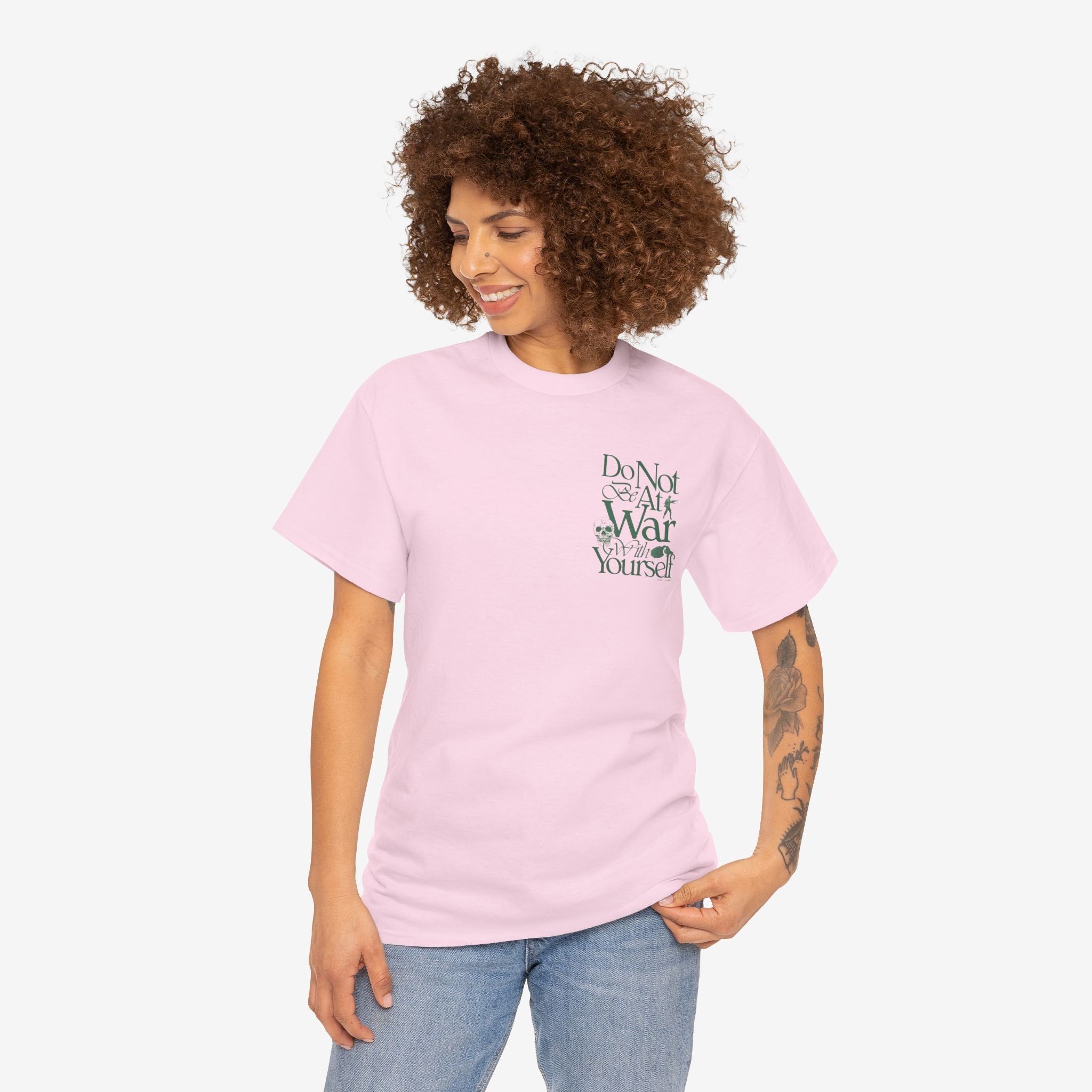 Unisex Heavy Cotton Tee - 'Do Not War With Yourself' Graphic Shirt