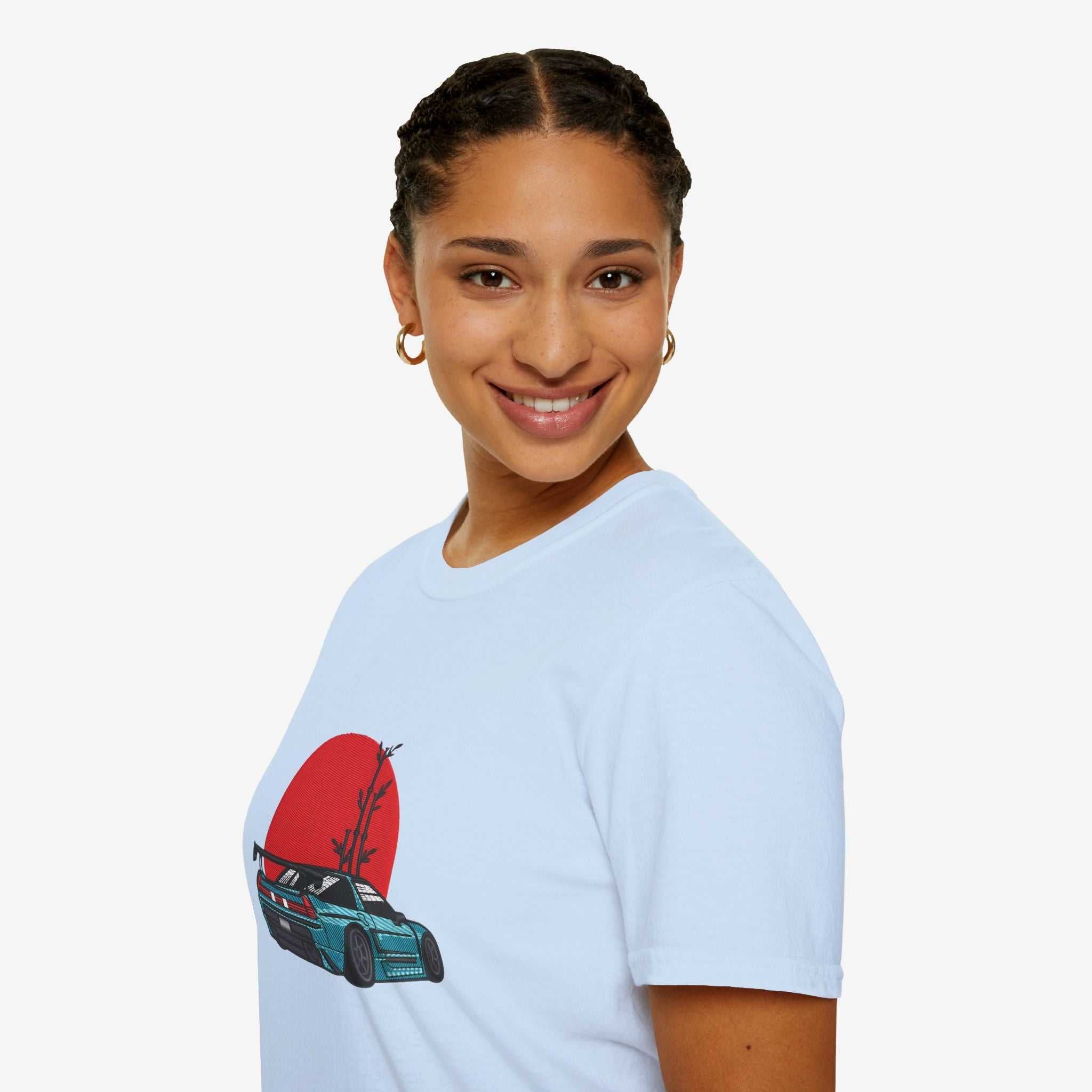 Retro Car Graphic Unisex T-Shirt - Vintage Sunset Design