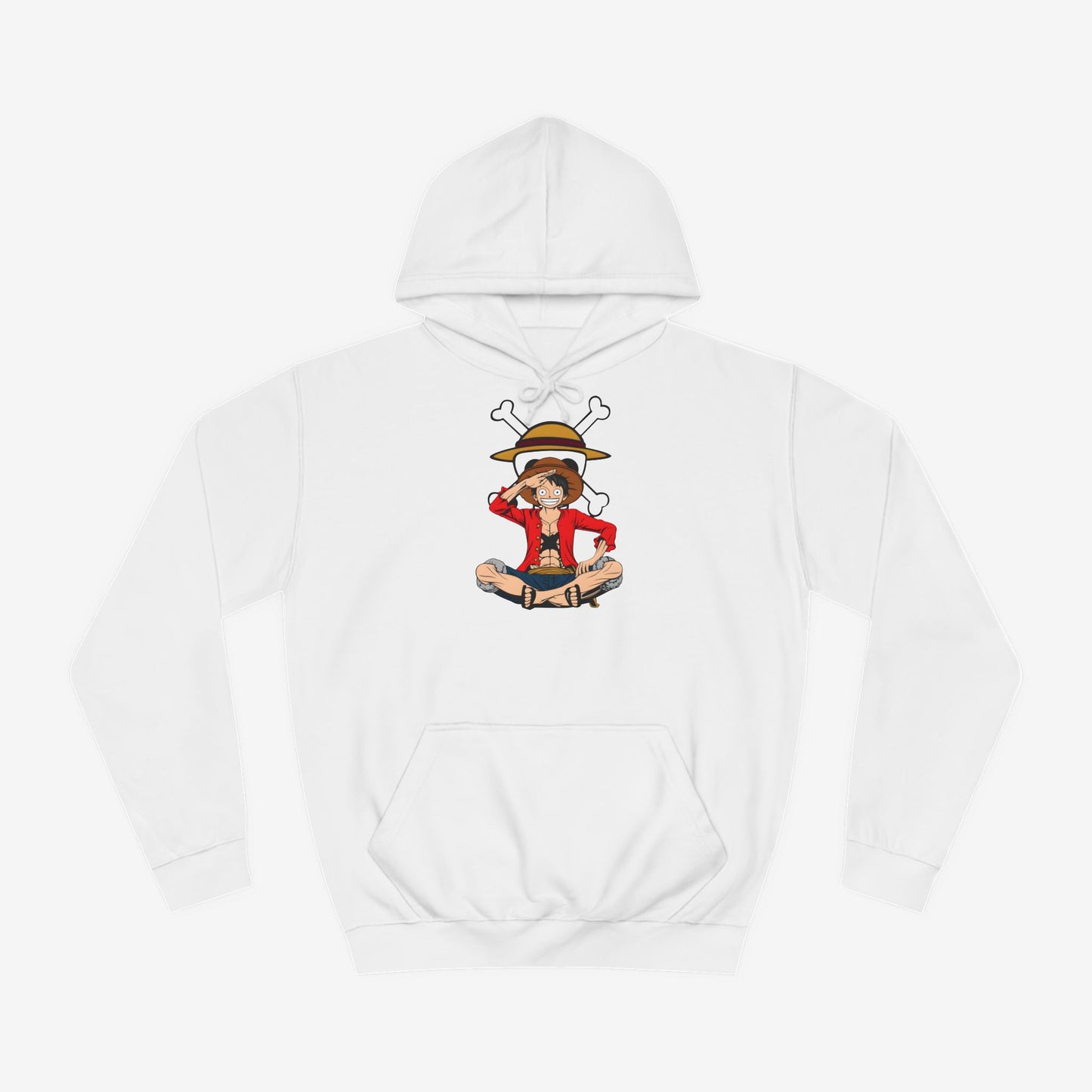 Luffy Custom Hoodie Arctic White XS