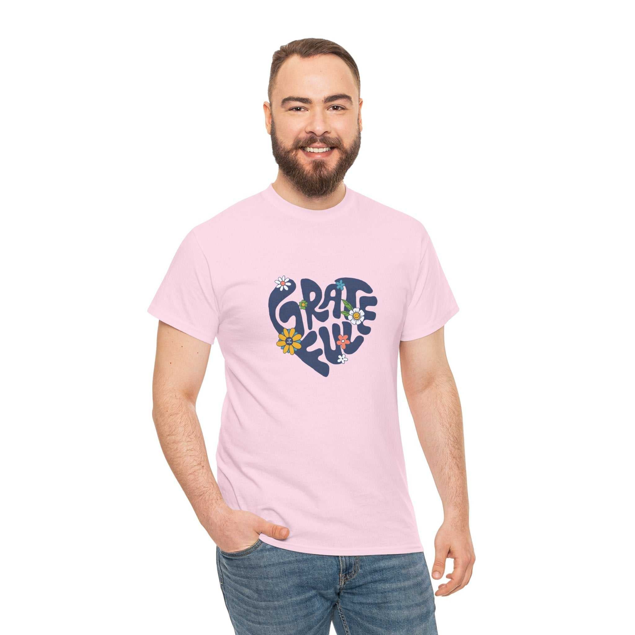 Grateful Heart Unisex Heavy Cotton Tee - Feel Good Apparel for Positivity Lovers
