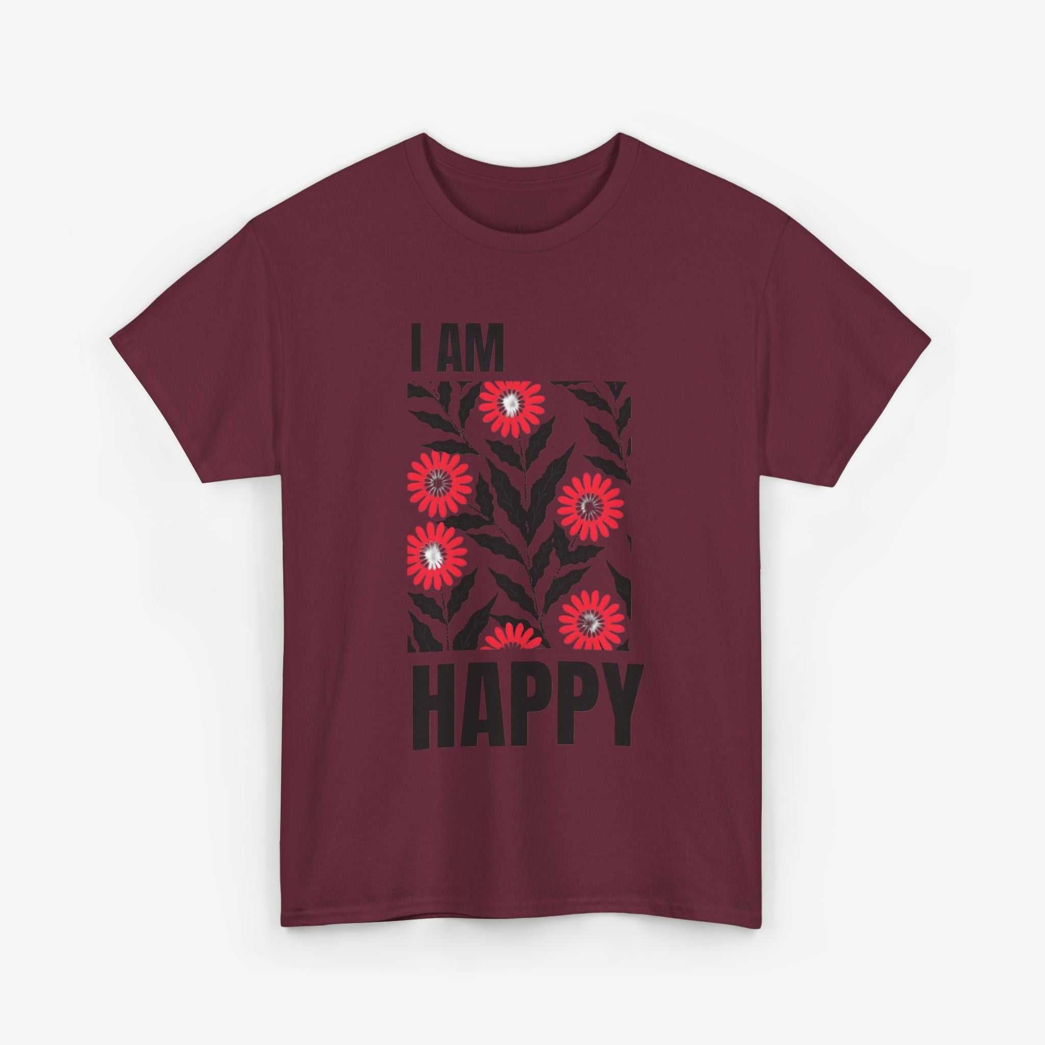 Happy Unisex Tee - I Am Happy Tshirt Design