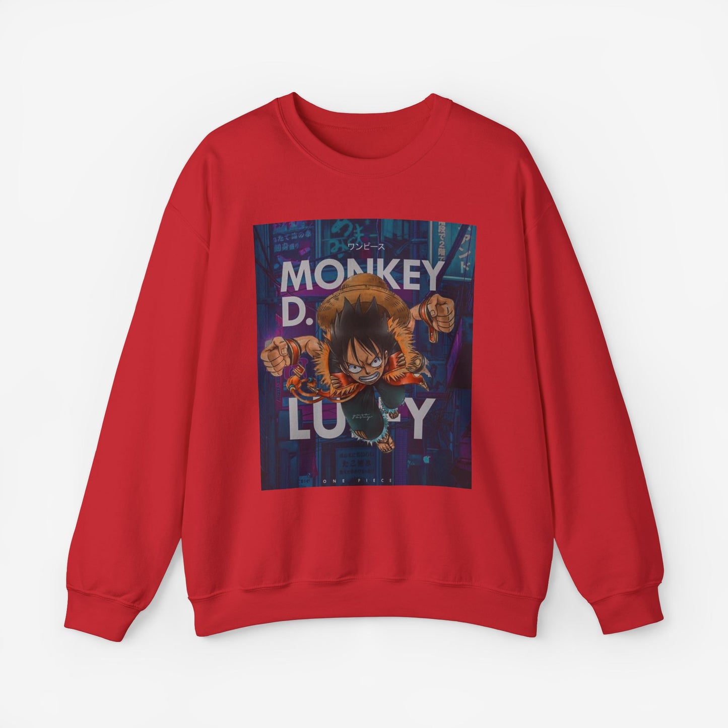 Luffy Sweatshirt S Red