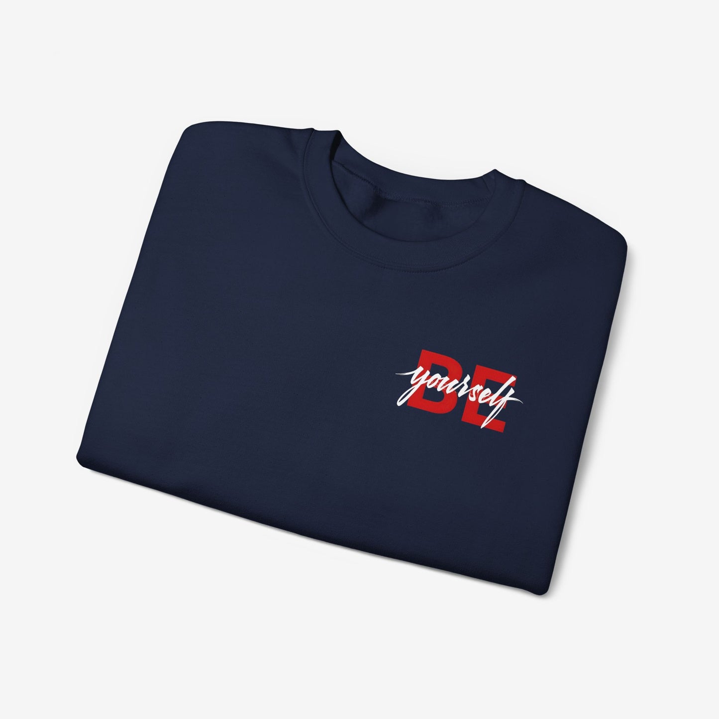 BE YOURSELF Crewneck Sweatshirt Navy S