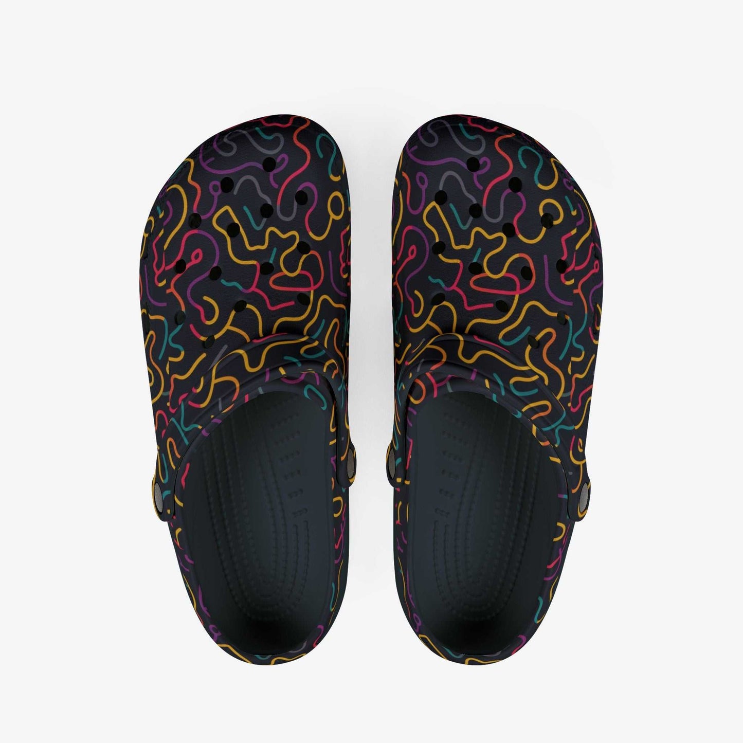 Color lines Print clogs