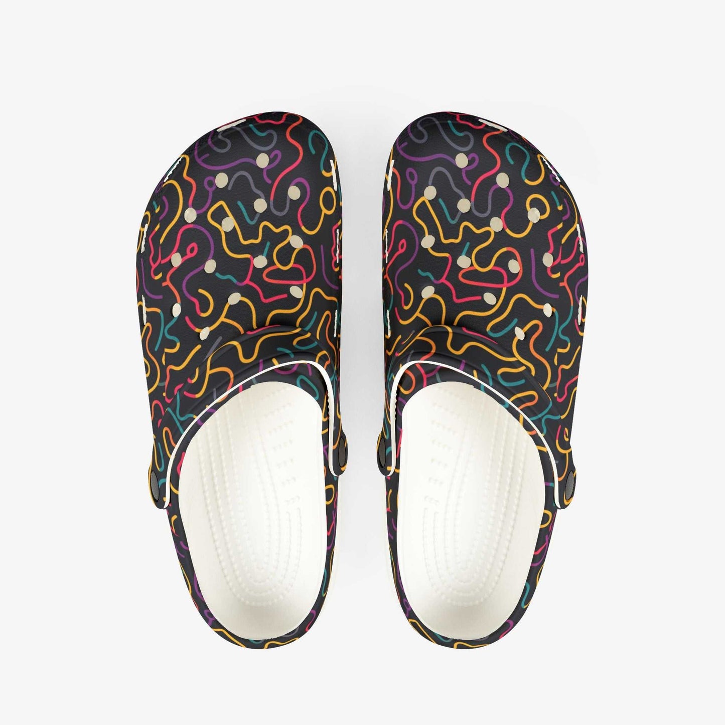 Color lines Print clogs
