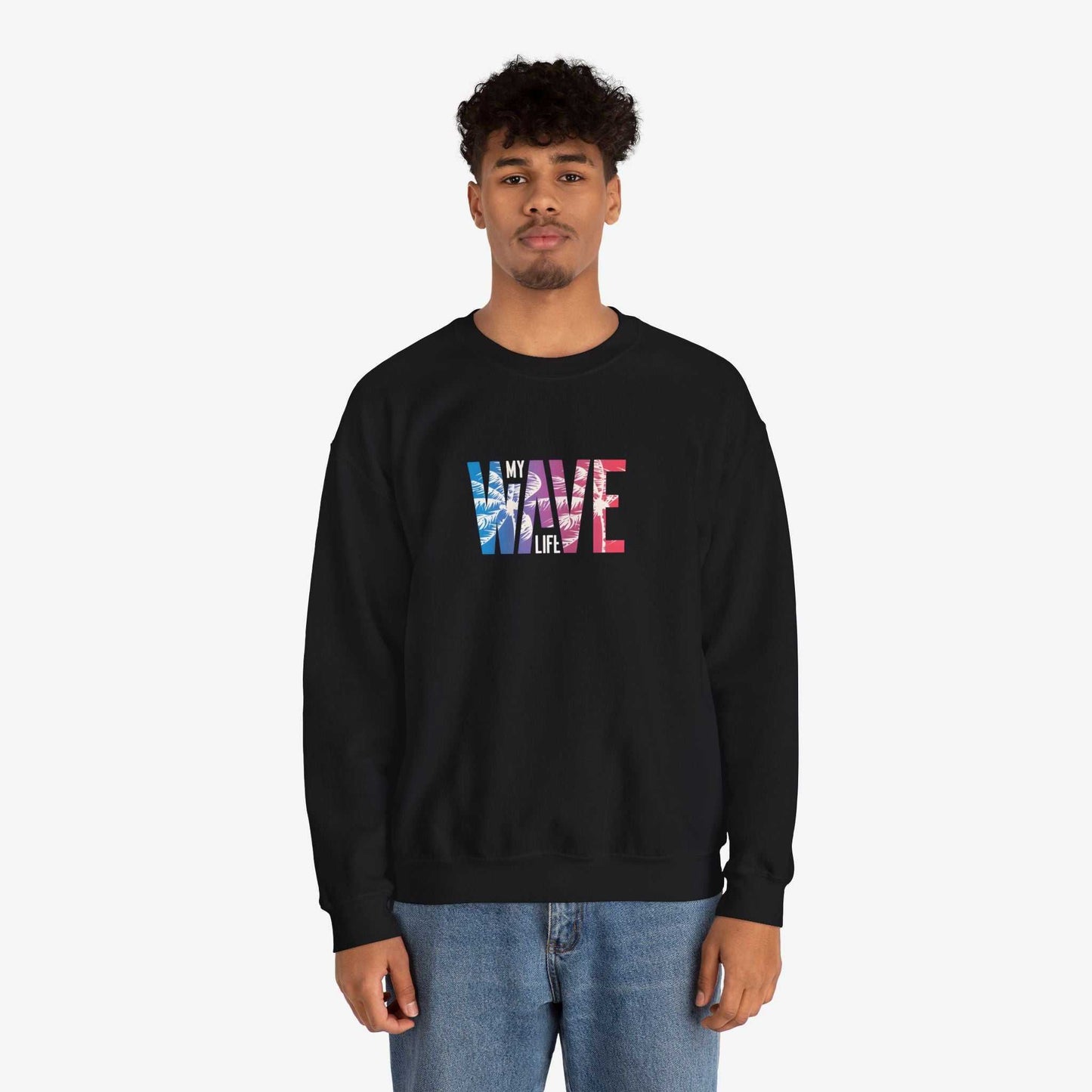 Unisex Heavy Blend™ Wave Sweatshirt - Cozy Ocean Vibe Apparel for Beach Lovers