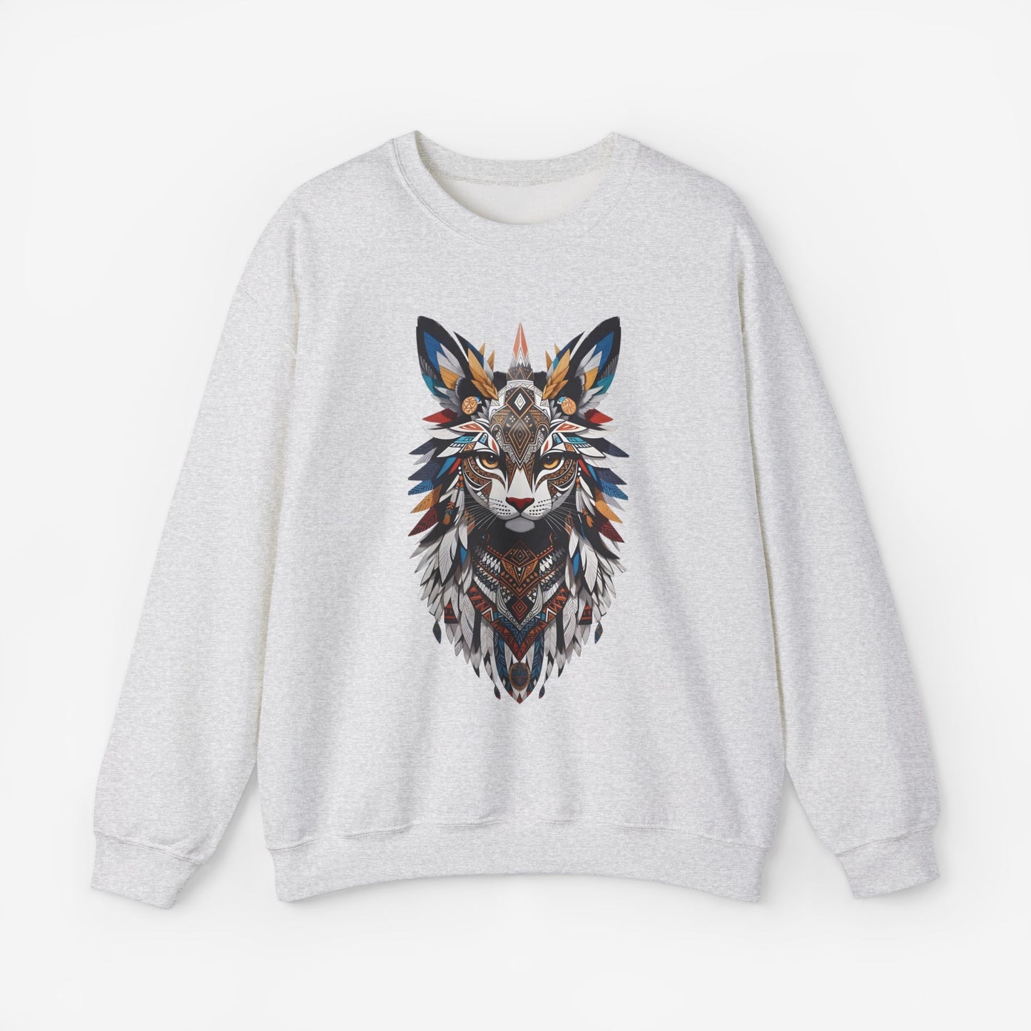 Cat Mandalas Sweatshirt Ash S