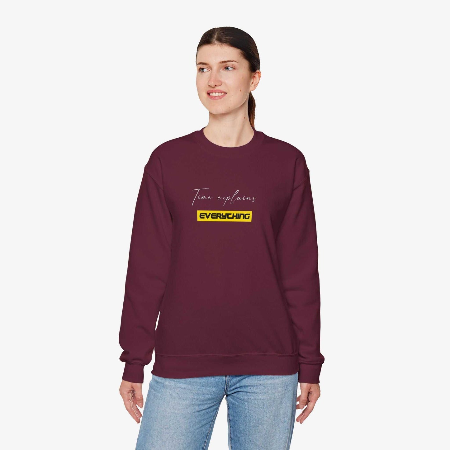 Unisex Crewneck Sweatshirt - "Time Explains Everything"