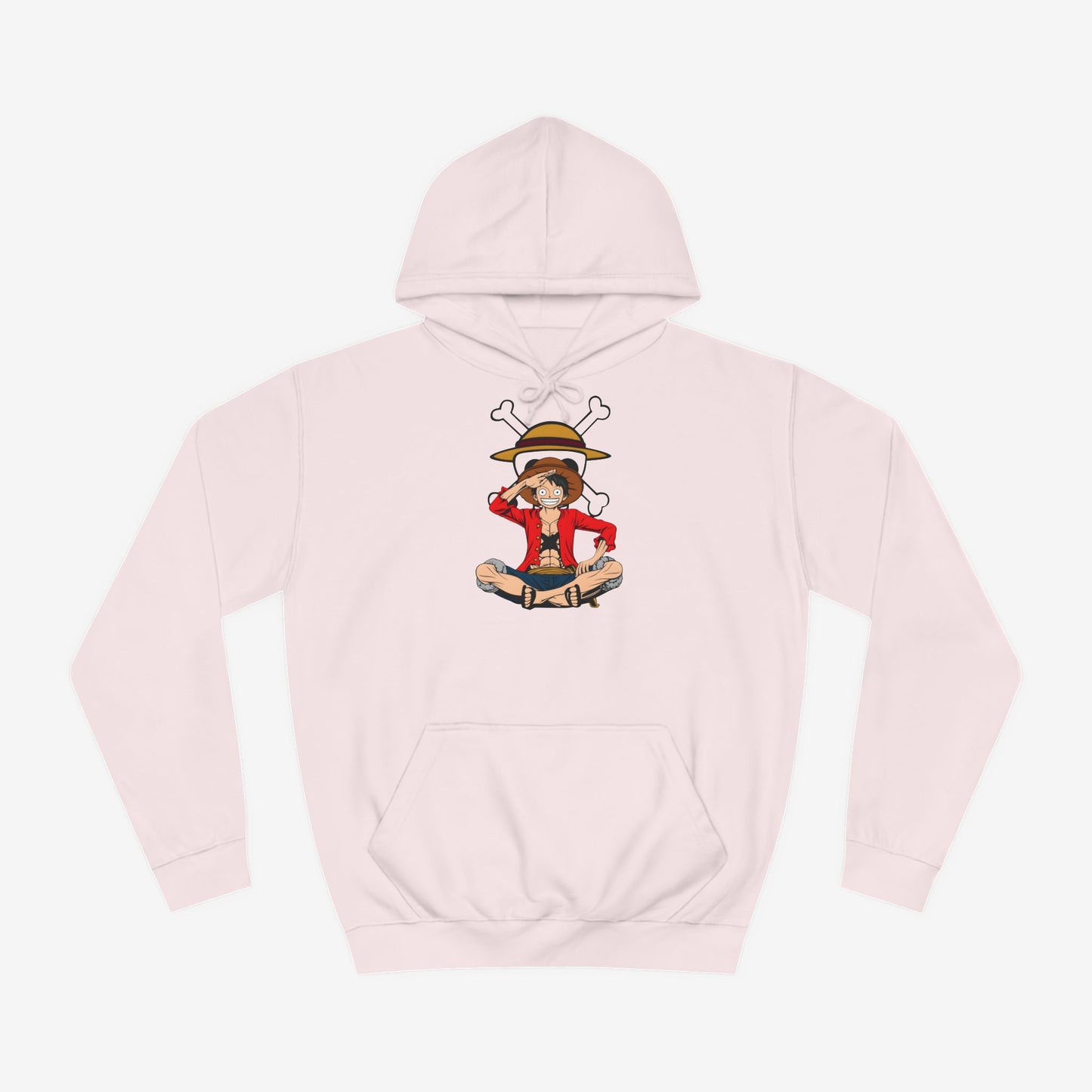 Luffy Custom Hoodie Baby Pink XS