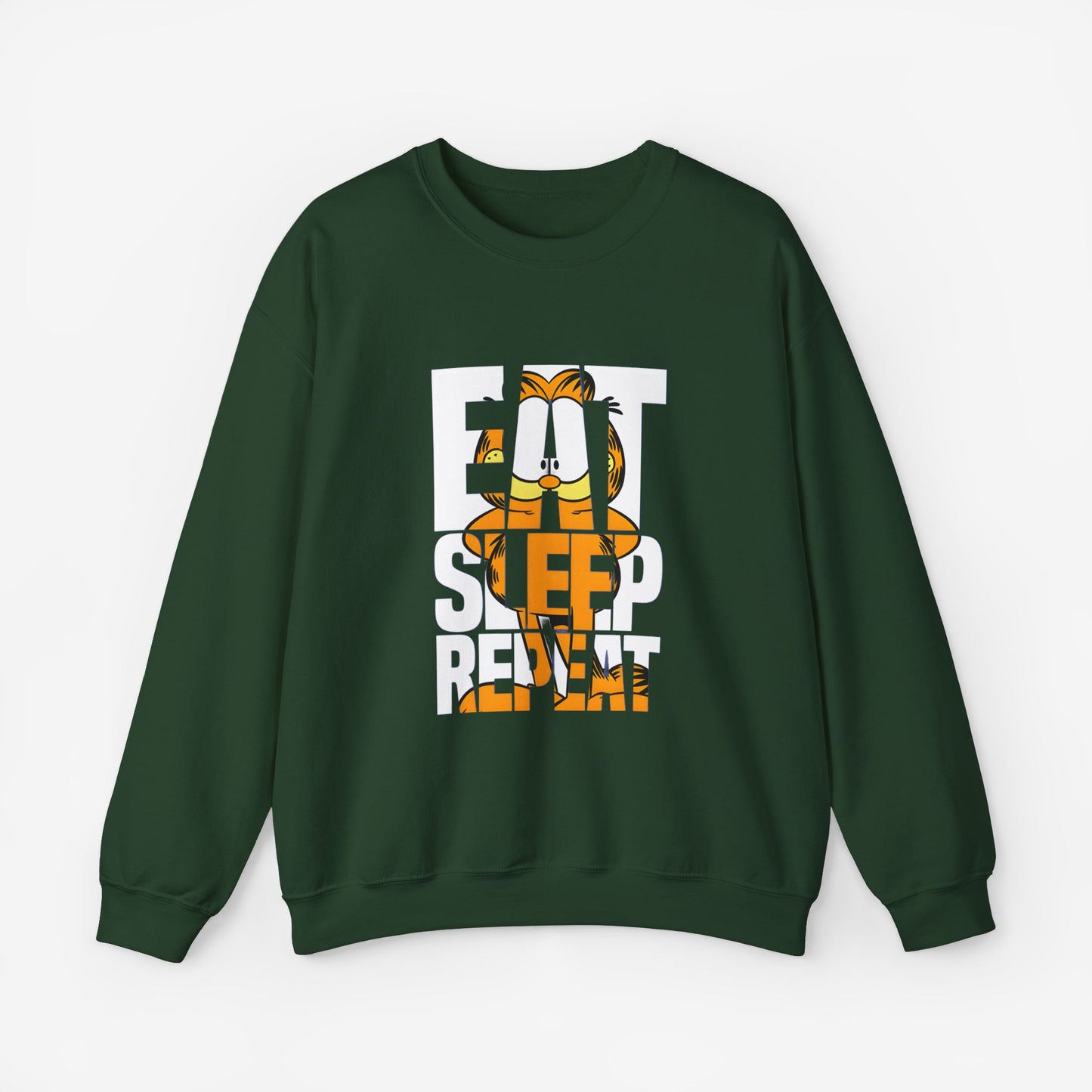 EAT SLEEP REPEAT Sweatshirt Forest Green S