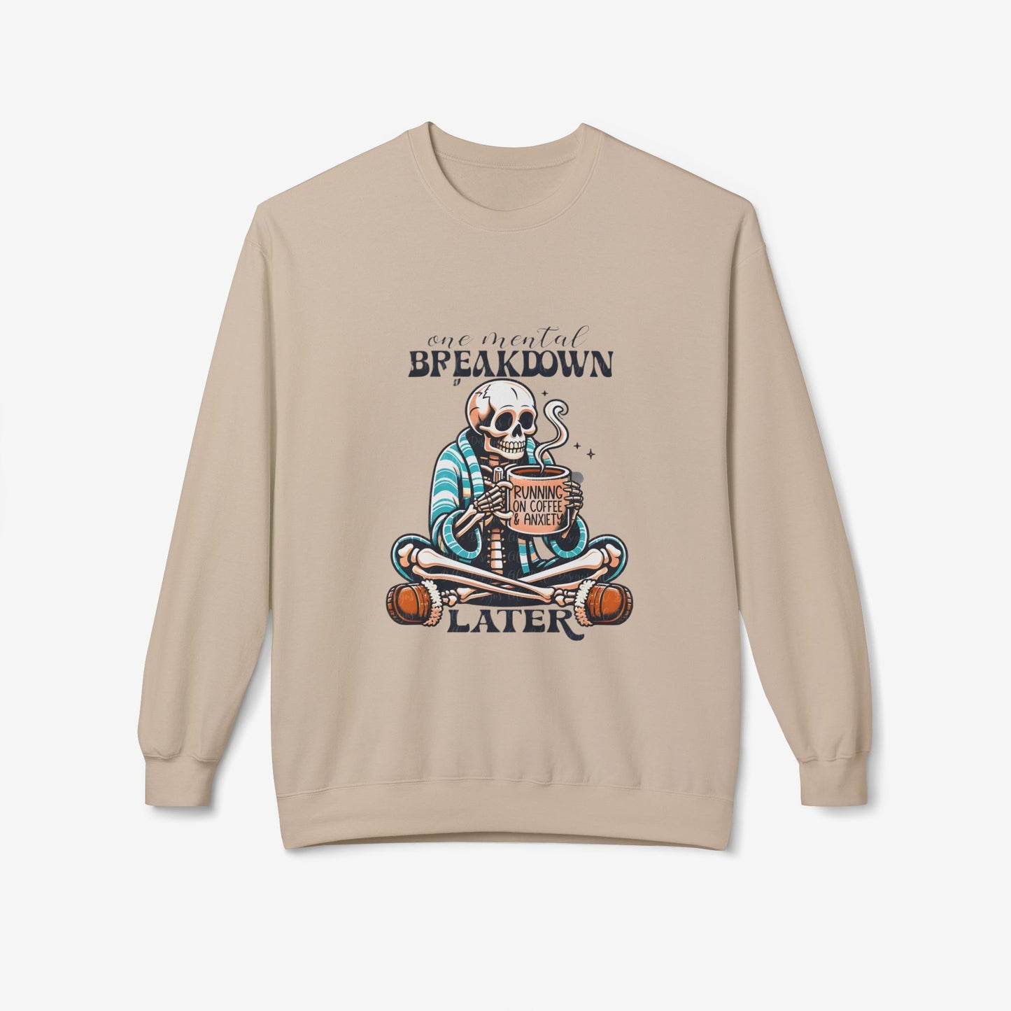 Crewneck Sweatshirt Breakdown graphic Sand S