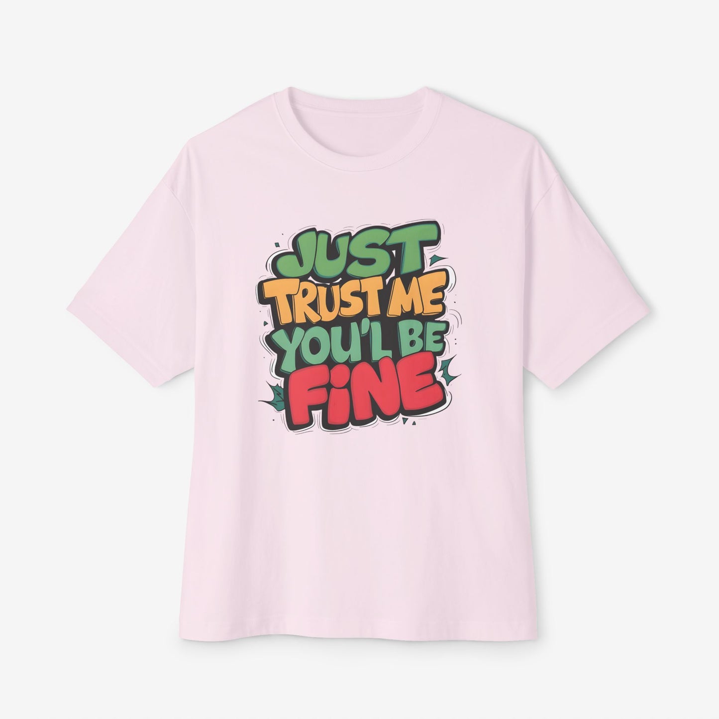 Trust me Oversized Tshirt Soft Pink XS