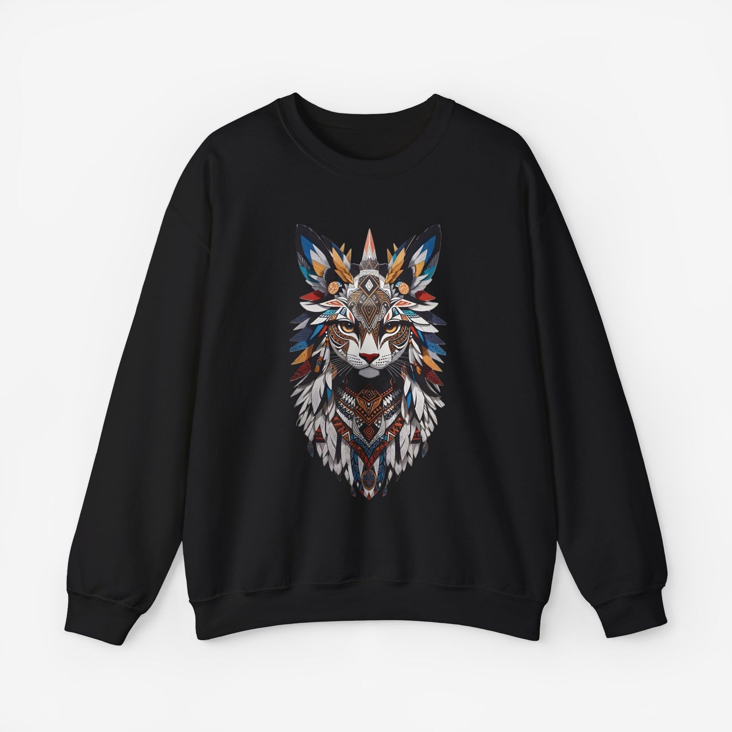 Cat Mandalas Sweatshirt Black S