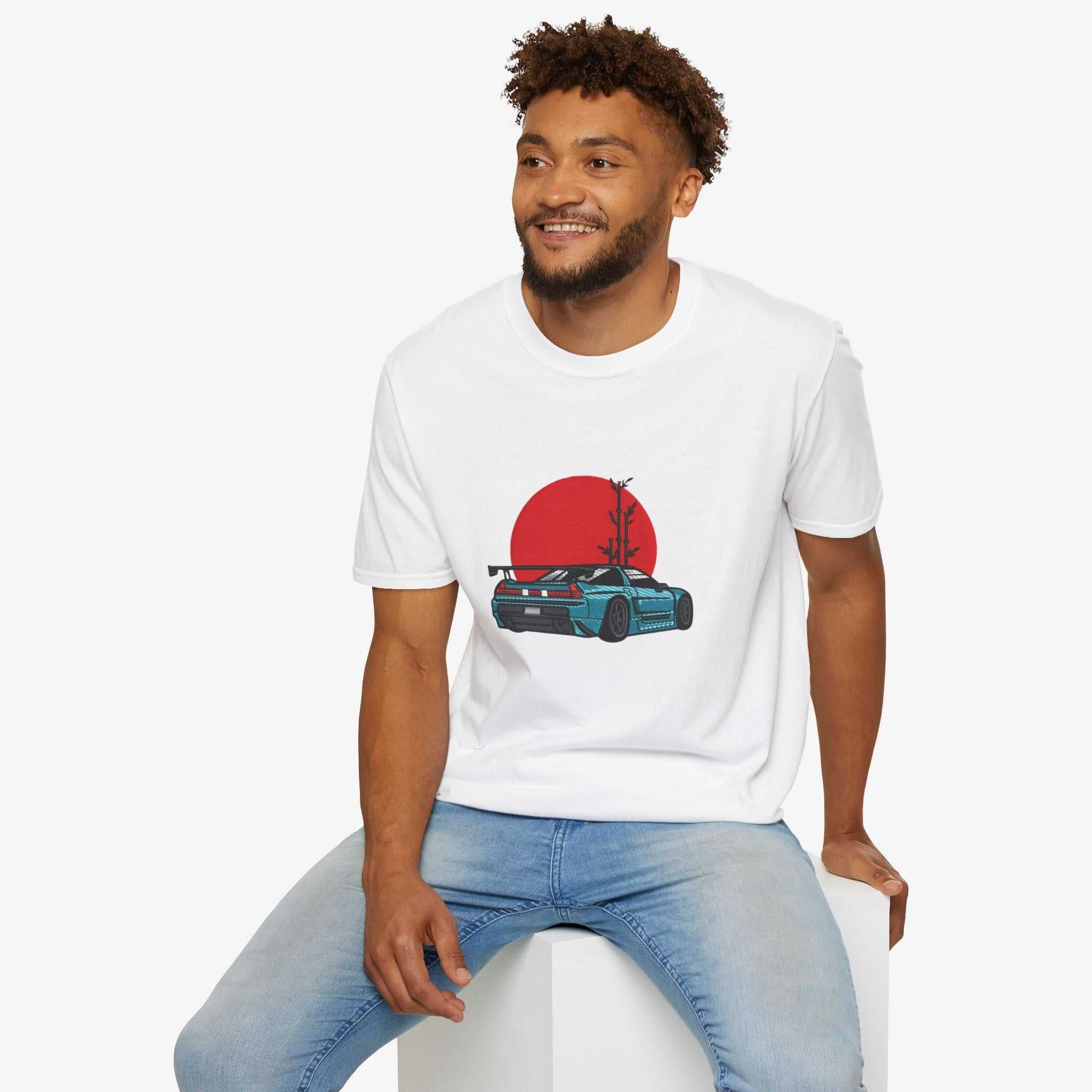 Retro Car Graphic Unisex T-Shirt - Vintage Sunset Design