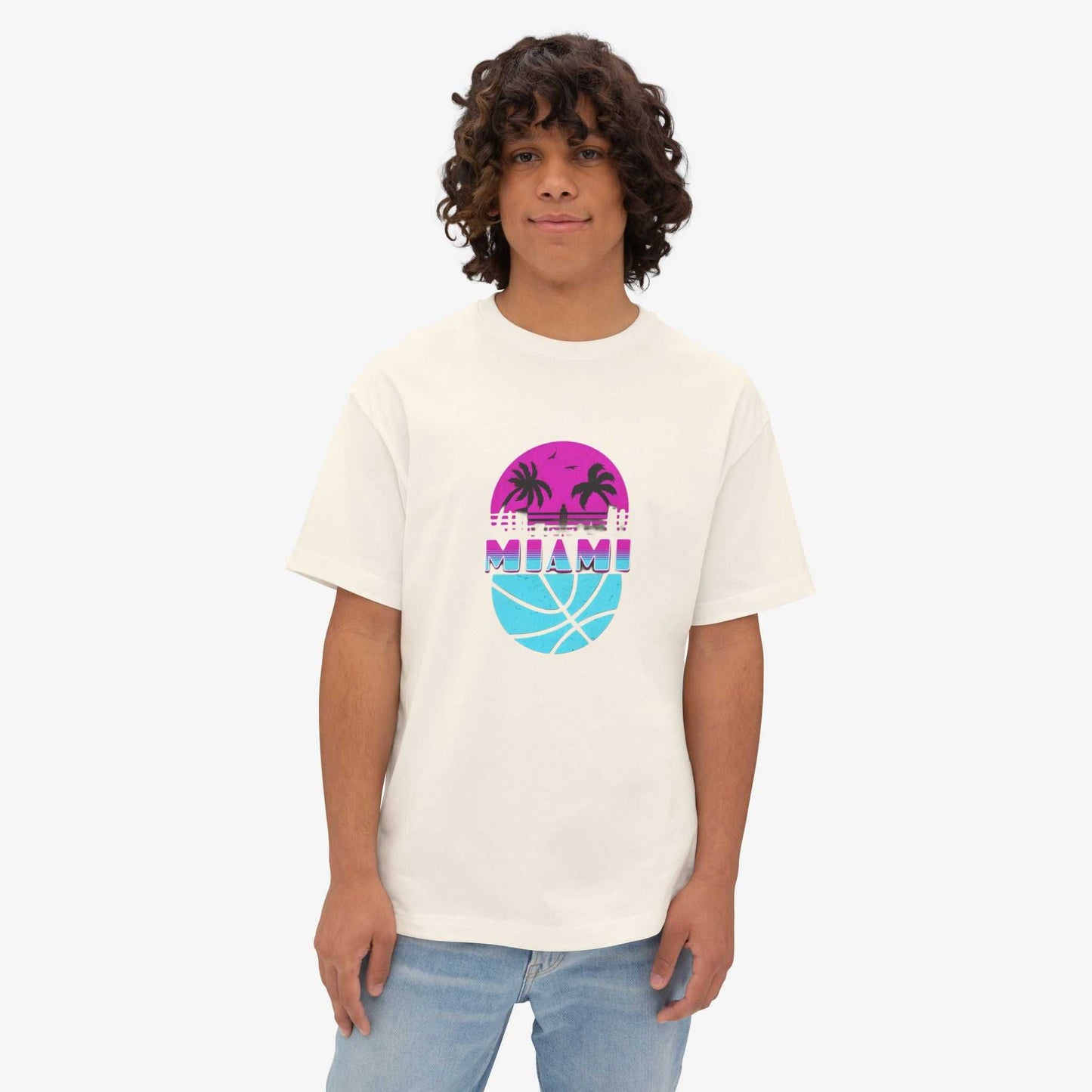 Miami Vibes Unisex Oversized Boxy Tee