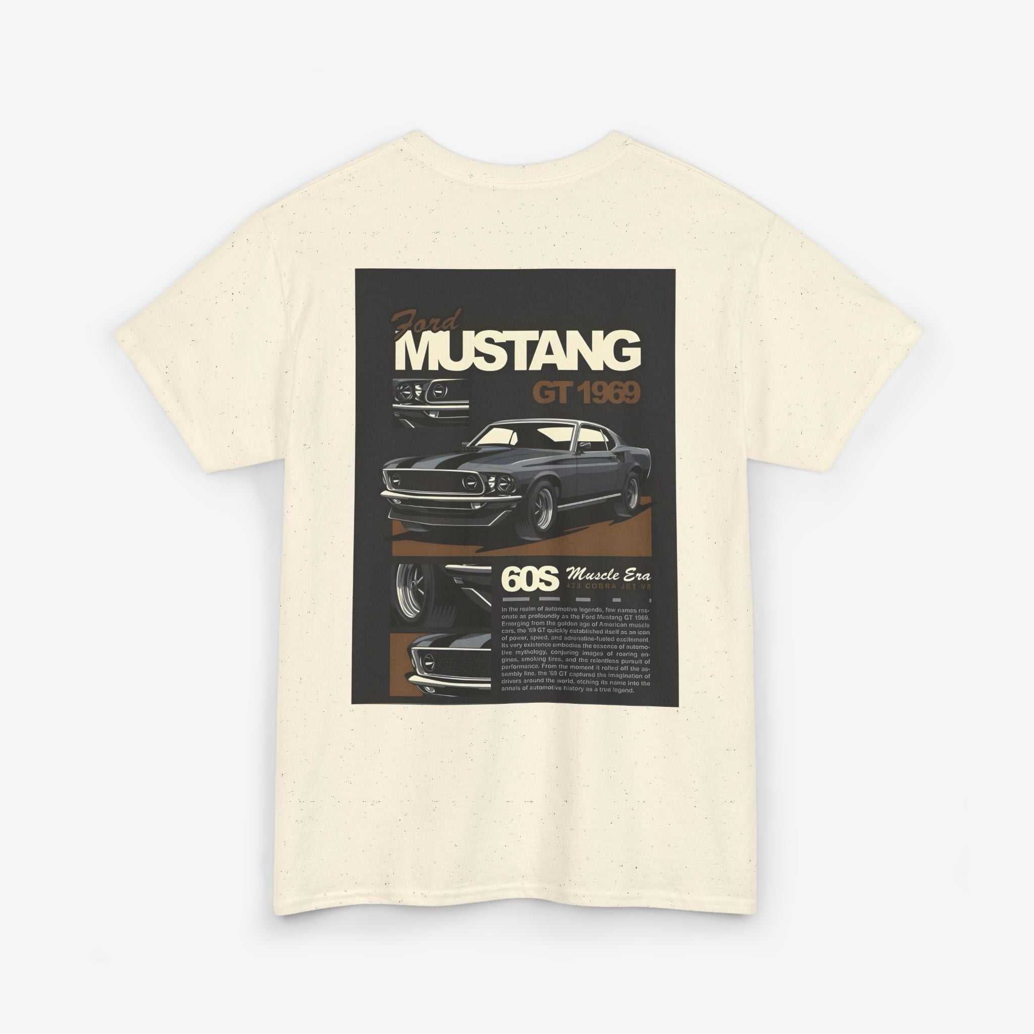 Vintage Mustang GT 1969 Unisex Cotton Tee - Car Lover's Classic