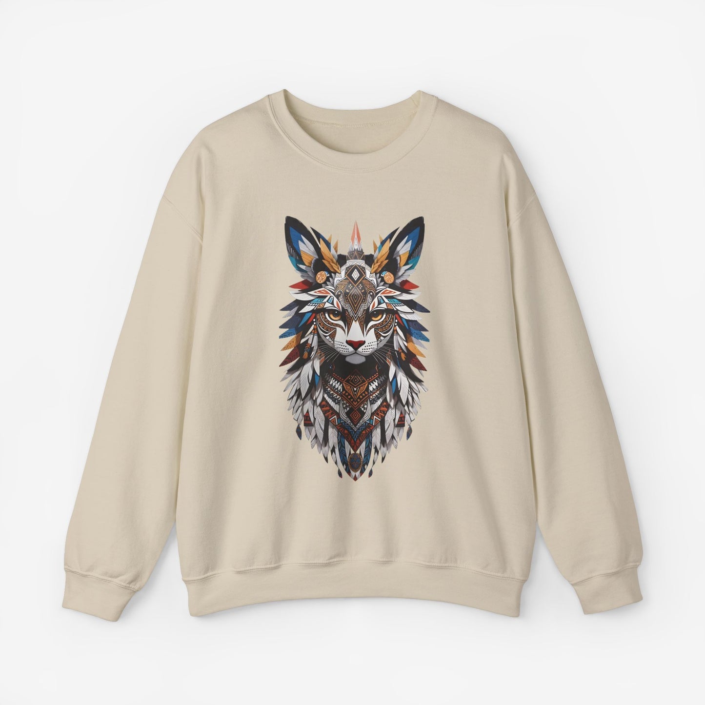 Cat Mandalas Sweatshirt Sand S