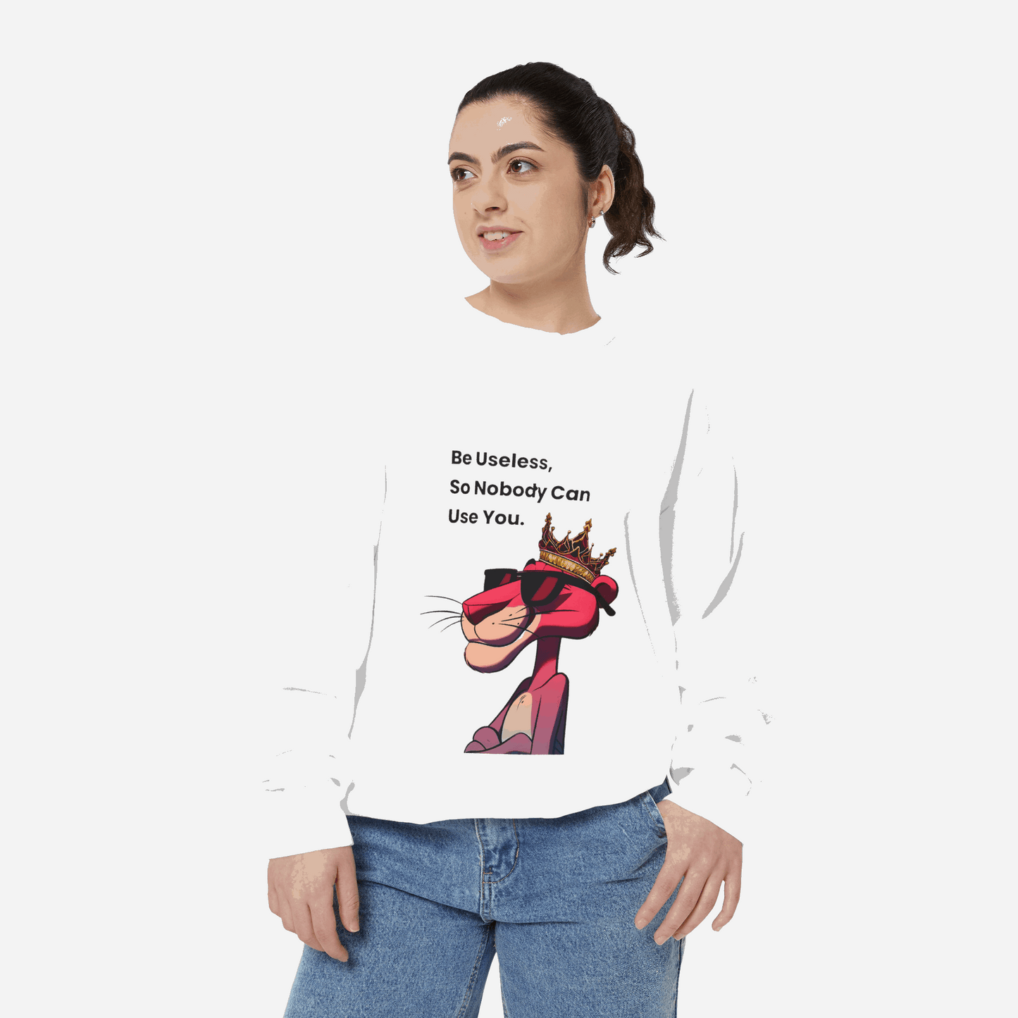 Be Useless Crewneck Sweatshirt - Fun & Comfy Unisex Sweatshirt with Quirky Design