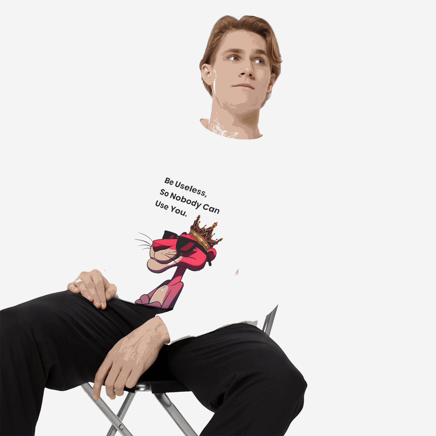 Be Useless Crewneck Sweatshirt - Fun & Comfy Unisex Sweatshirt with Quirky Design
